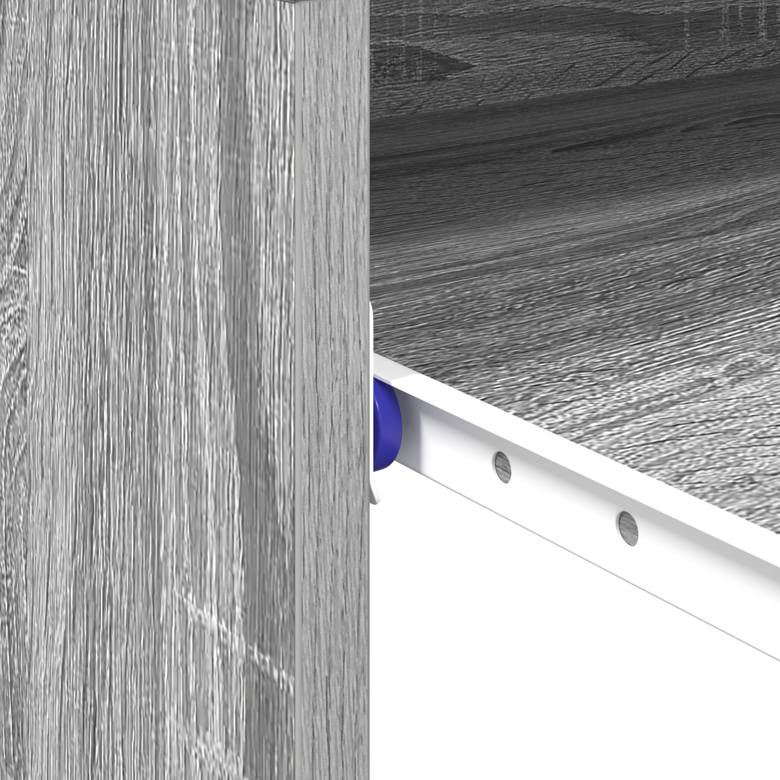 Computer Desk Grey Sonoma Engineered wood Compact Simple - Image 9