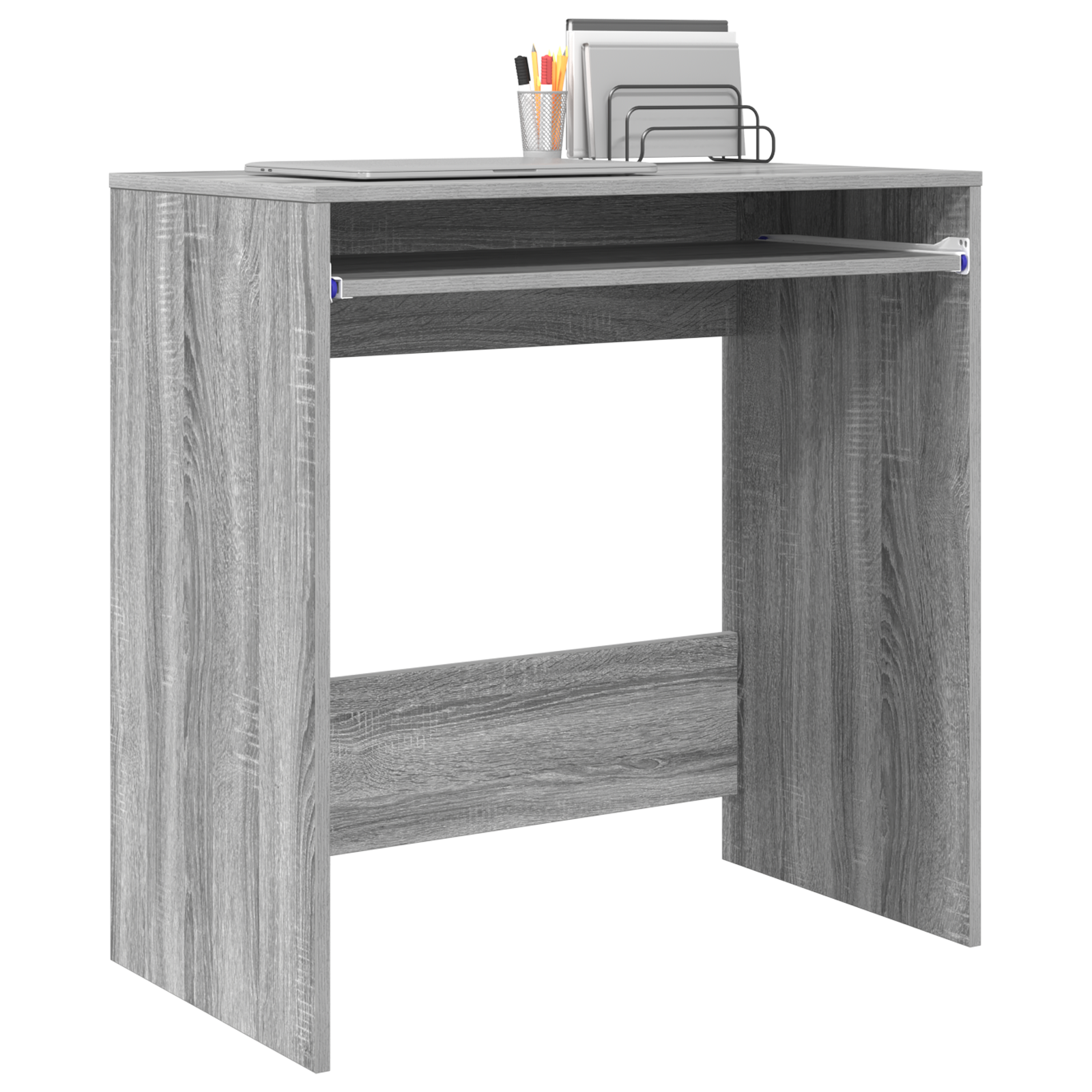 Computer Desk Grey Sonoma Engineered wood Compact Simple - Image 3