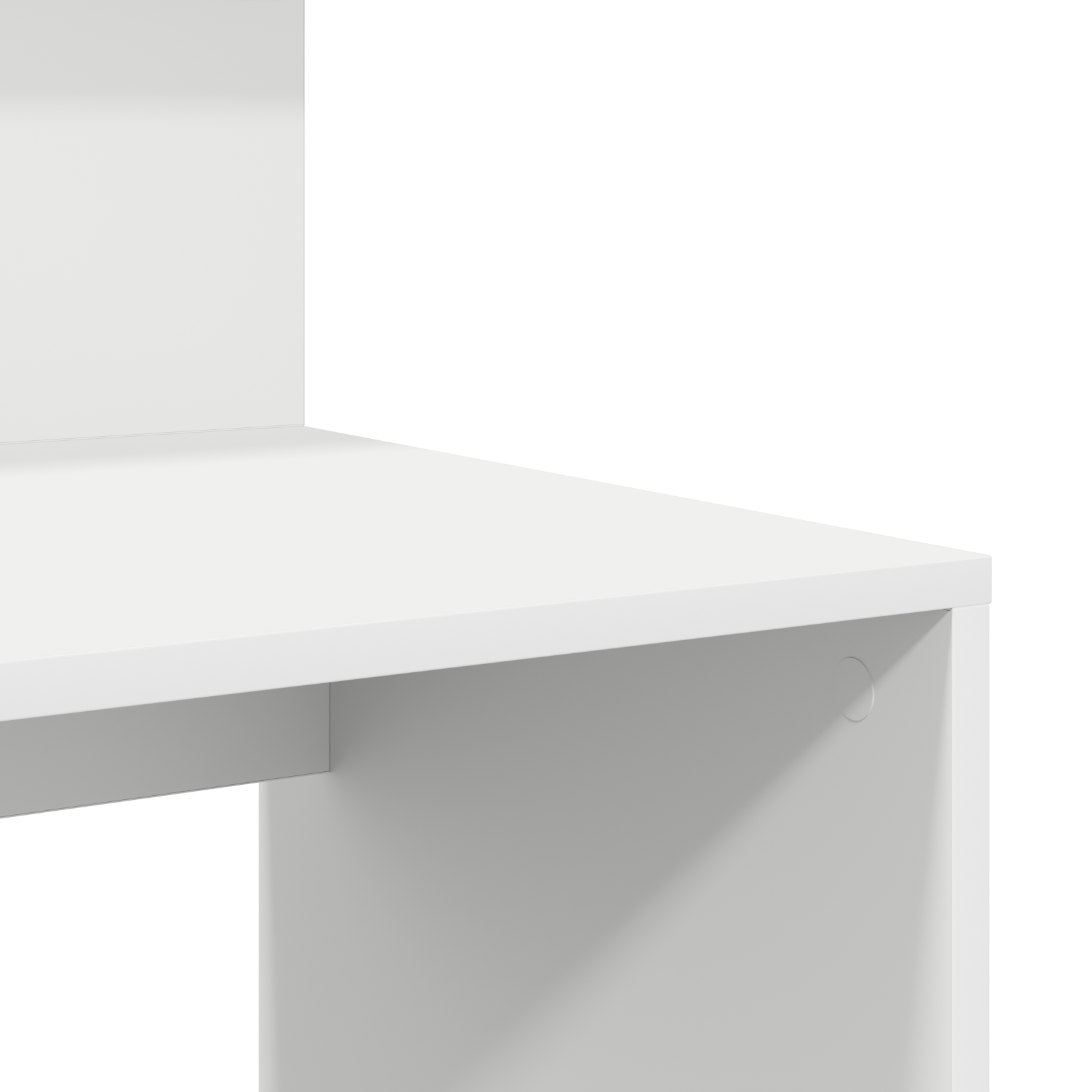 Desk with Storage White 90x48x101.5 cm Engineered Wood - Image 7