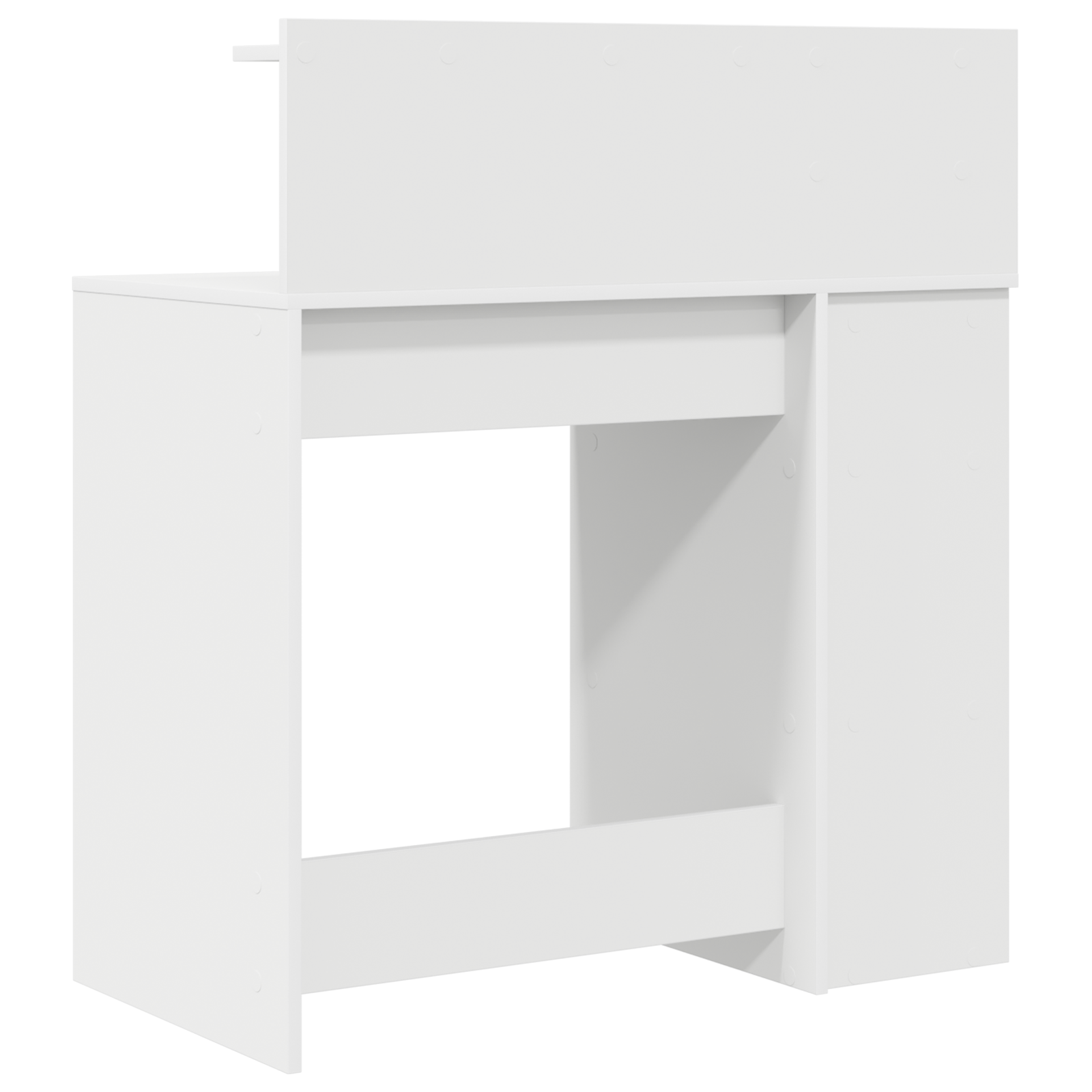 Desk with Storage White 90x48x101.5 cm Engineered Wood - Image 6