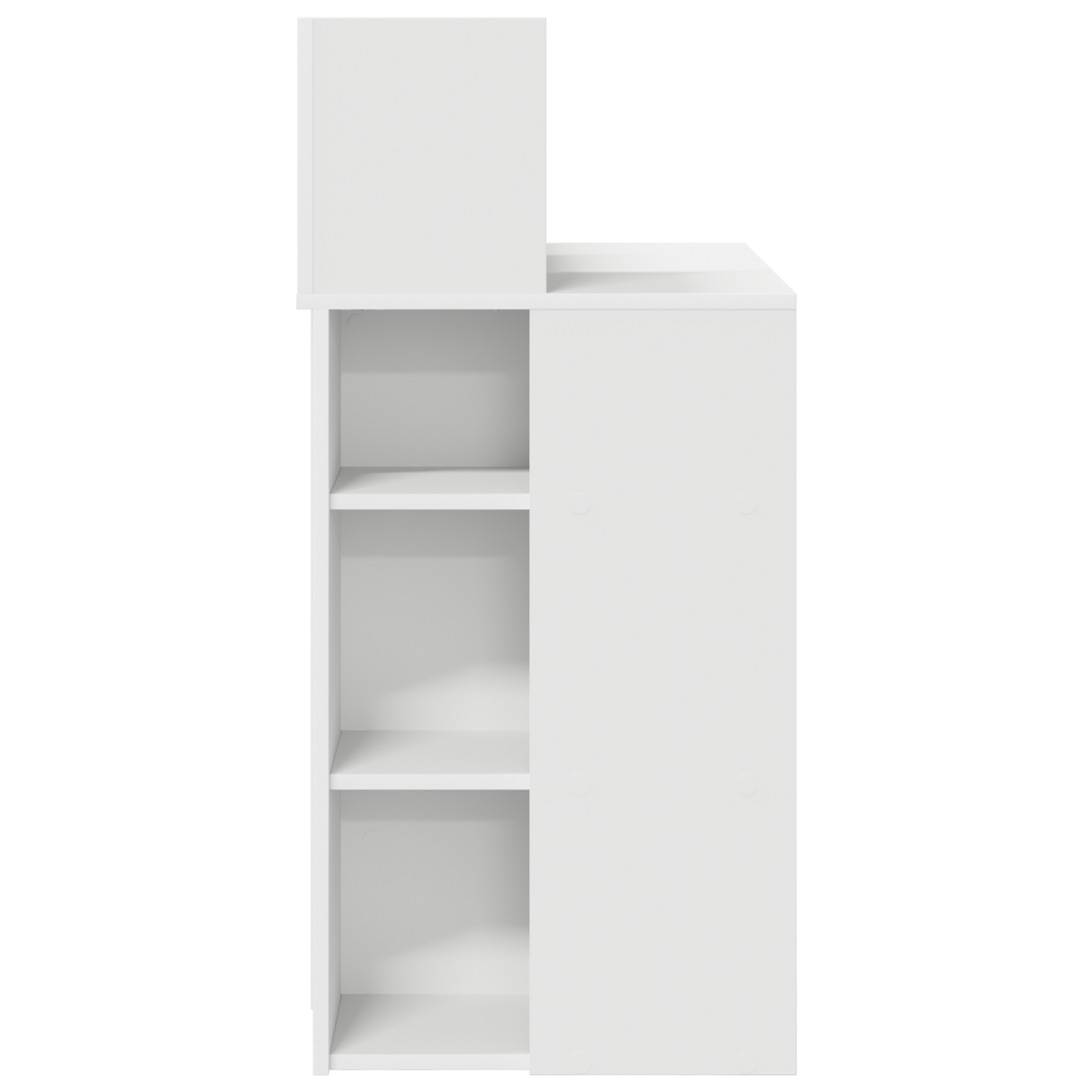 Desk with Storage White 90x48x101.5 cm Engineered Wood - Image 5