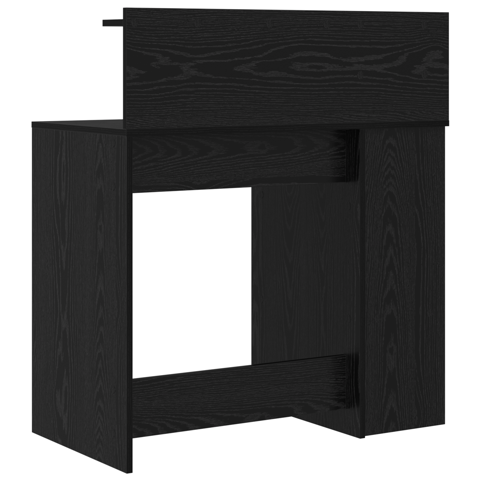 Desk with Storage Black Oak 90x48x101.5 cm Engineered wood - Image 6