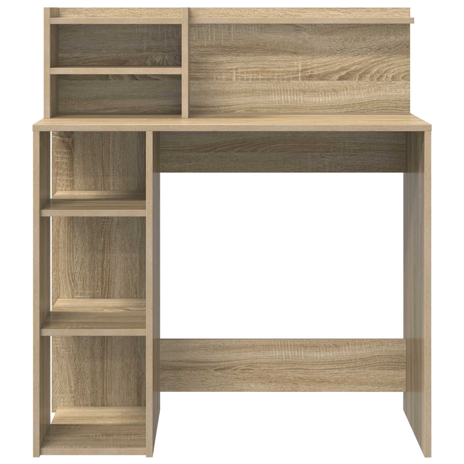 Desk with Storage Sonoma Oak 90x48x101.5 cm Engineered Wood - Image 4