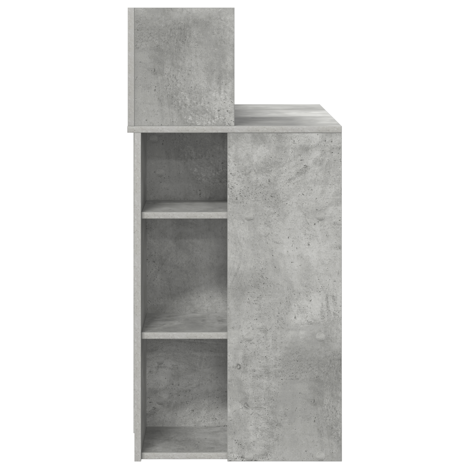 Desk with Storage Concrete Grey 90x48x101.5 cm Engineered wood - Image 5