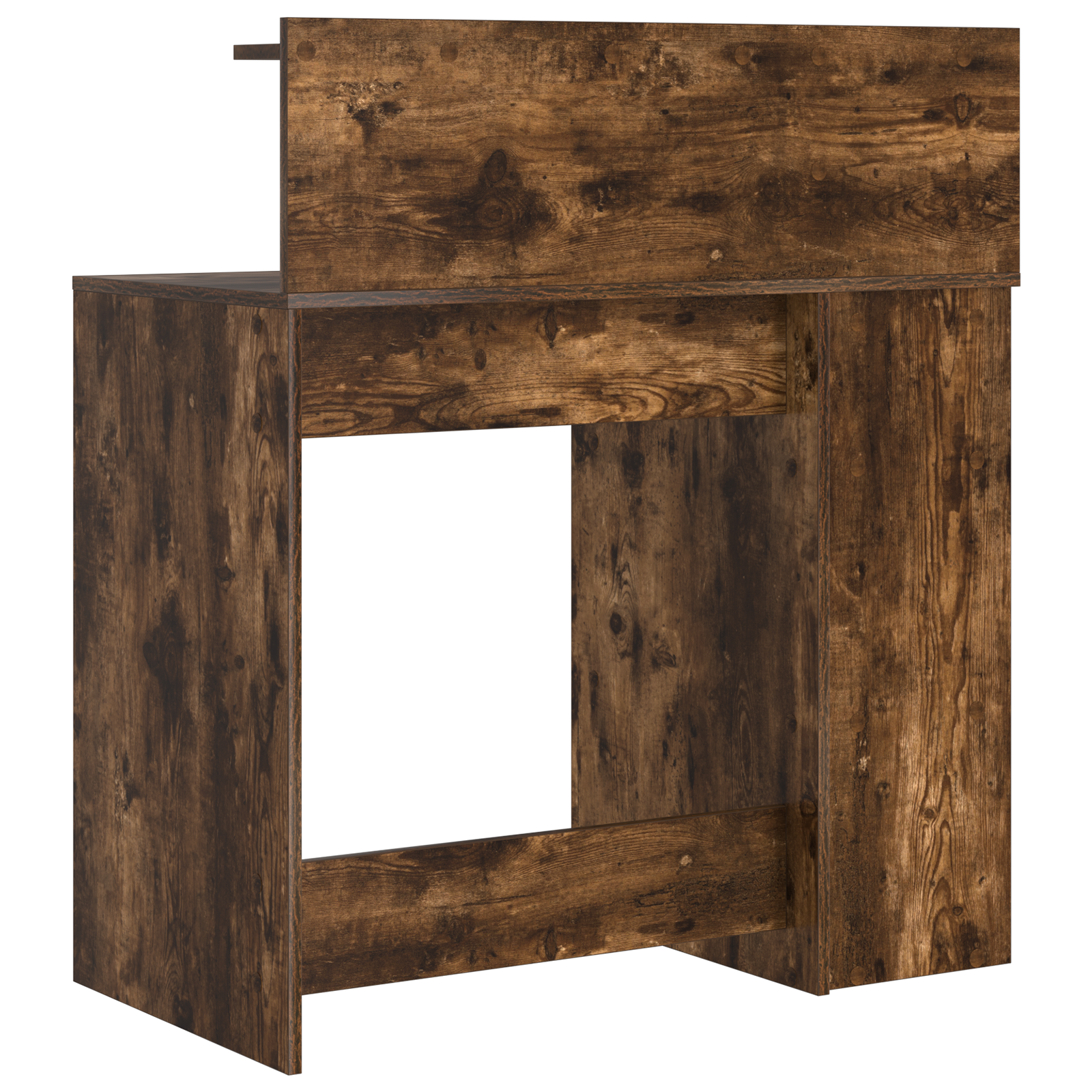Desk with Storage Smoked Oak 90x48x101.5 cm Engineered Wood - Image 6