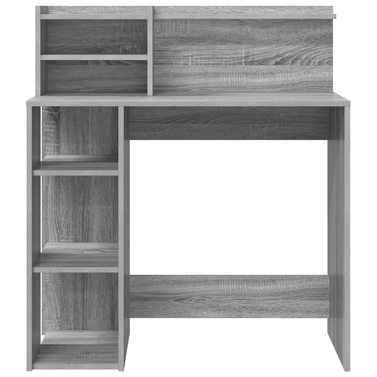 Desk with Storage Grey Sonoma 90x48x101.5 cm Engineered wood - Image 4