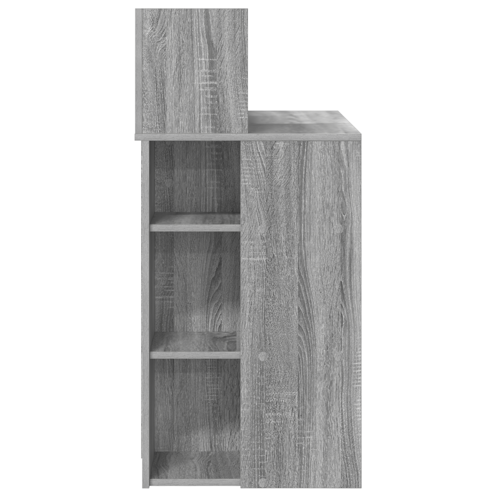 Desk with Storage Grey Sonoma 90x48x101.5 cm Engineered wood - Image 5