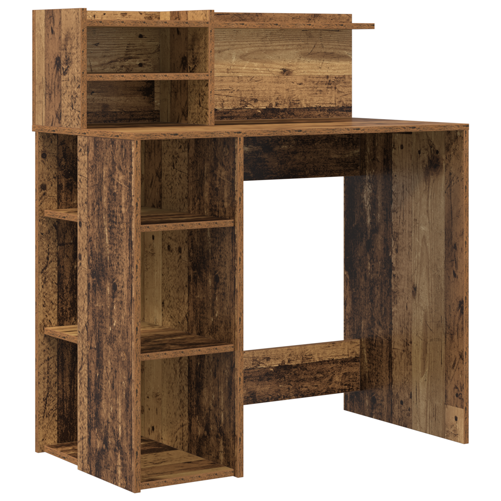 Desk with Storage Old Wood 90x48x101.5 cm Engineered wood - Image 2