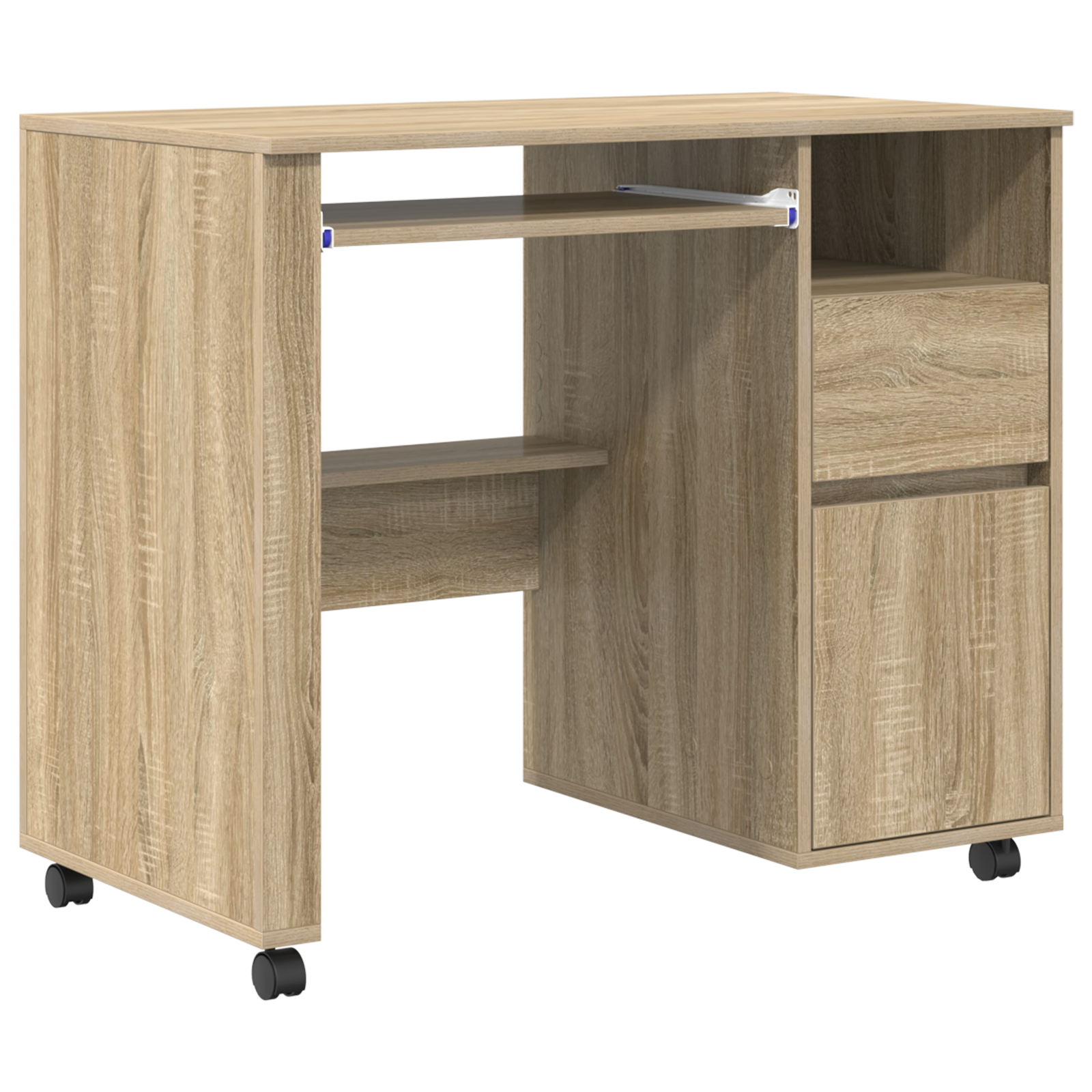 Sonoma Oak Desk Sonoma Oak Engineered Wood Medium Sonoma Oak Desk - Image 2