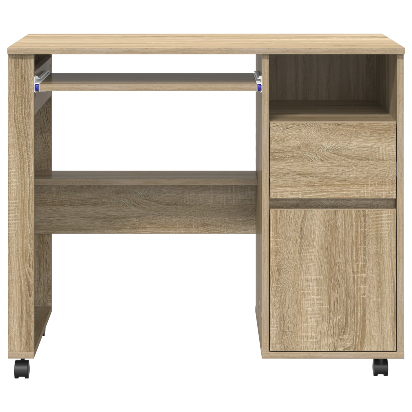 Sonoma Oak Desk Sonoma Oak Engineered Wood Medium Sonoma Oak Desk - Image 5