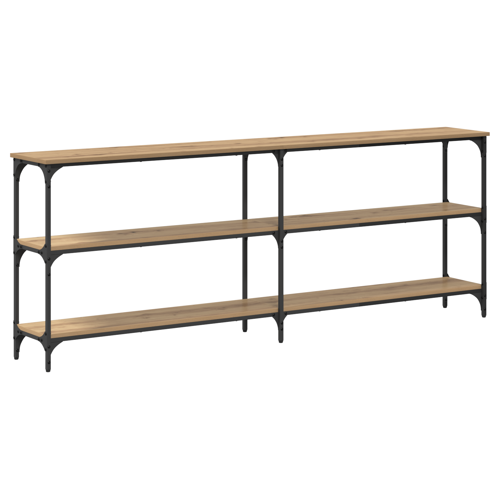 Console Table Artisan Oak 200x29x75 cm Engineered Wood - Image 6