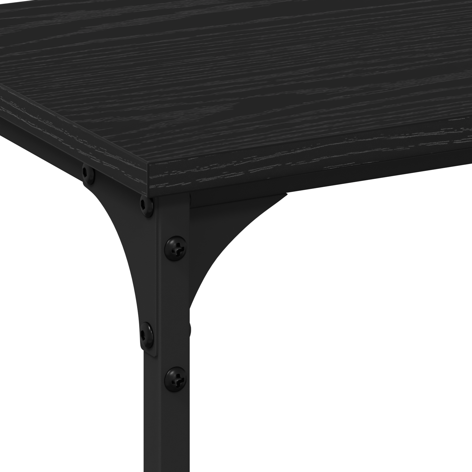 Console Table Black Oak 200x29x75 cm Engineered Wood - Image 7