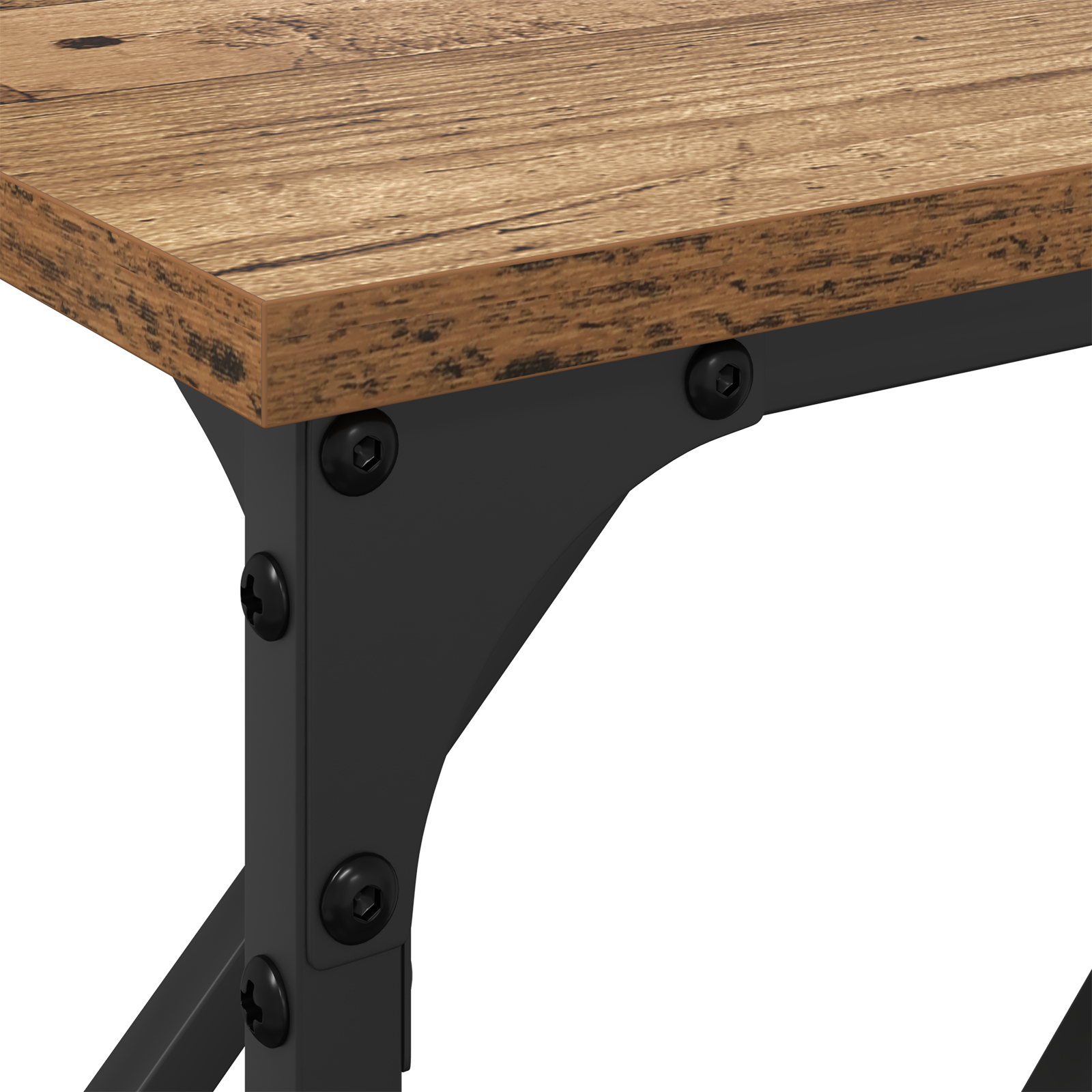 Console Table Old Wood 180x23x75 cm Engineered Wood - Image 7