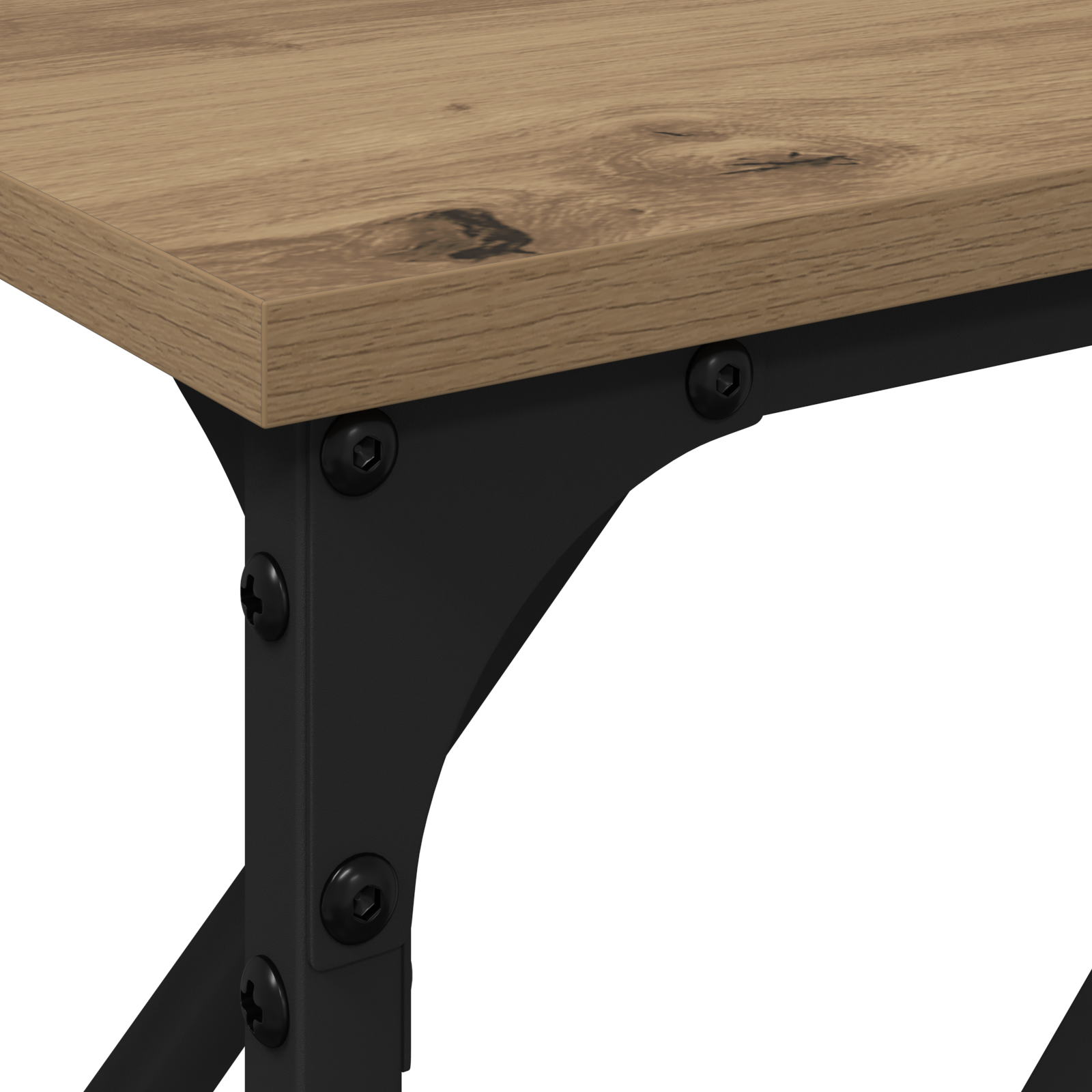 Console Table Artisan Oak 180x23x75 cm Engineered Wood - Image 7