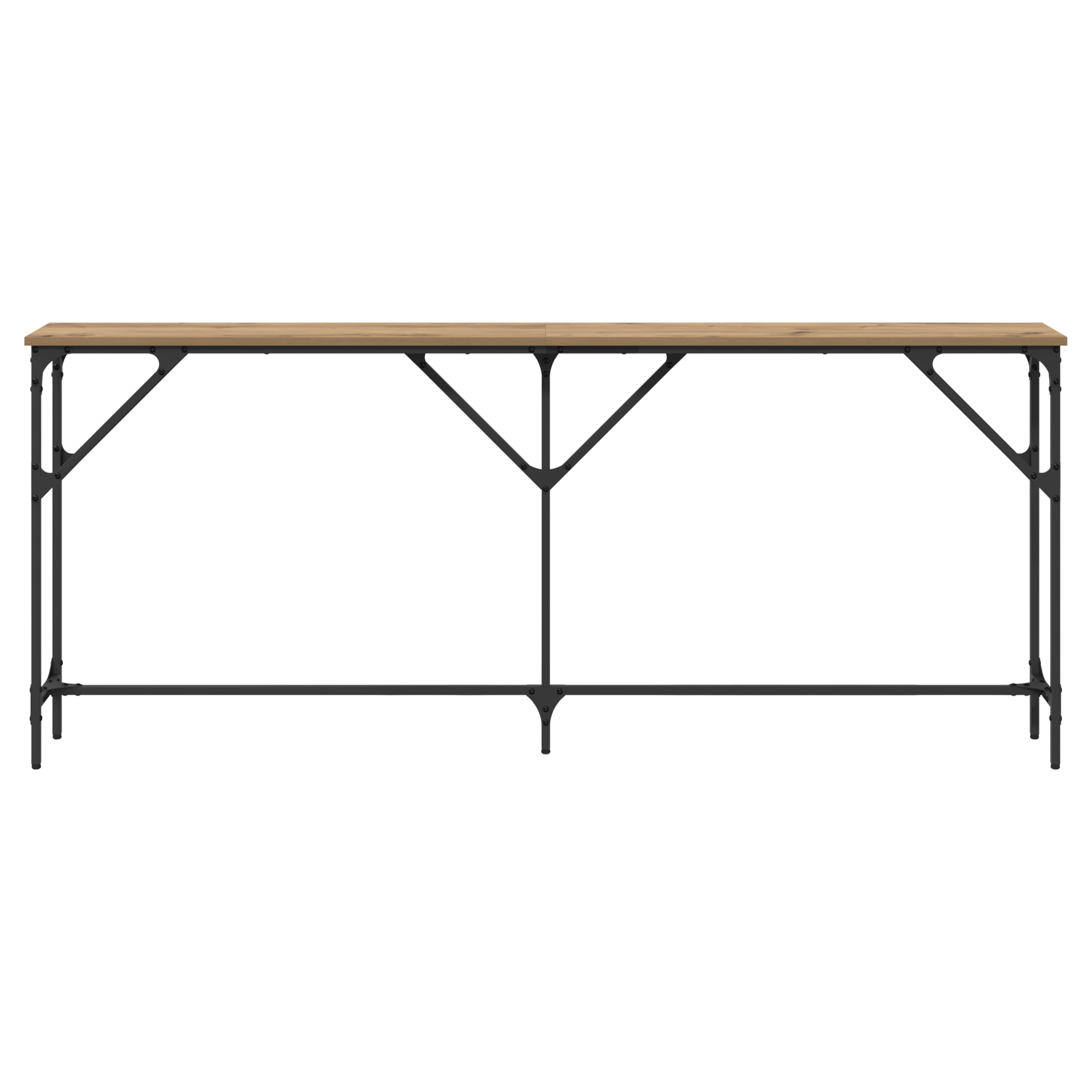 Console Table Artisan Oak 180x23x75 cm Engineered Wood - Image 4