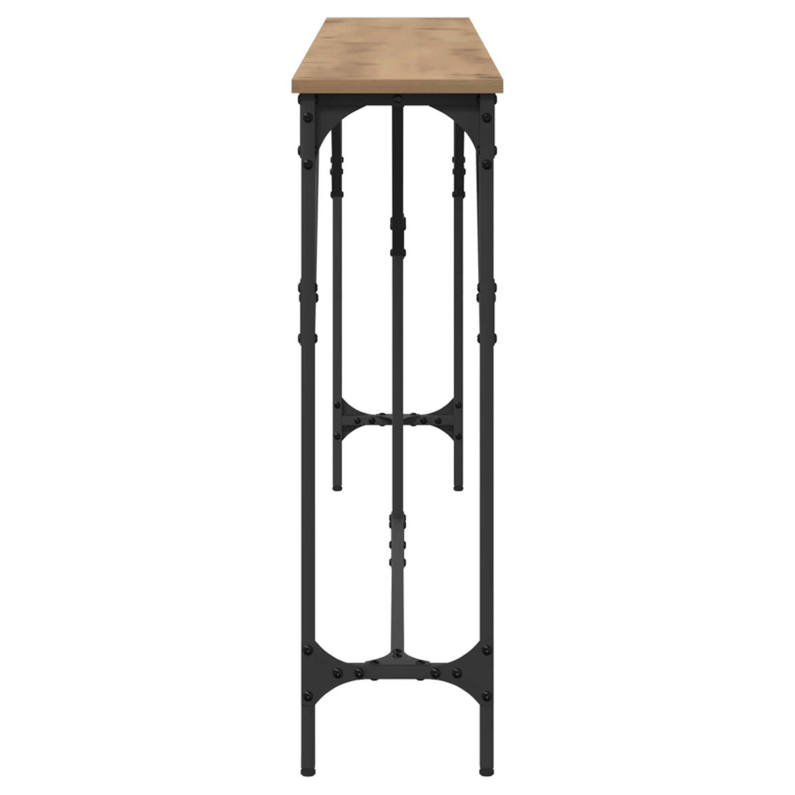 Console Table Artisan Oak 180x23x75 cm Engineered Wood - Image 5