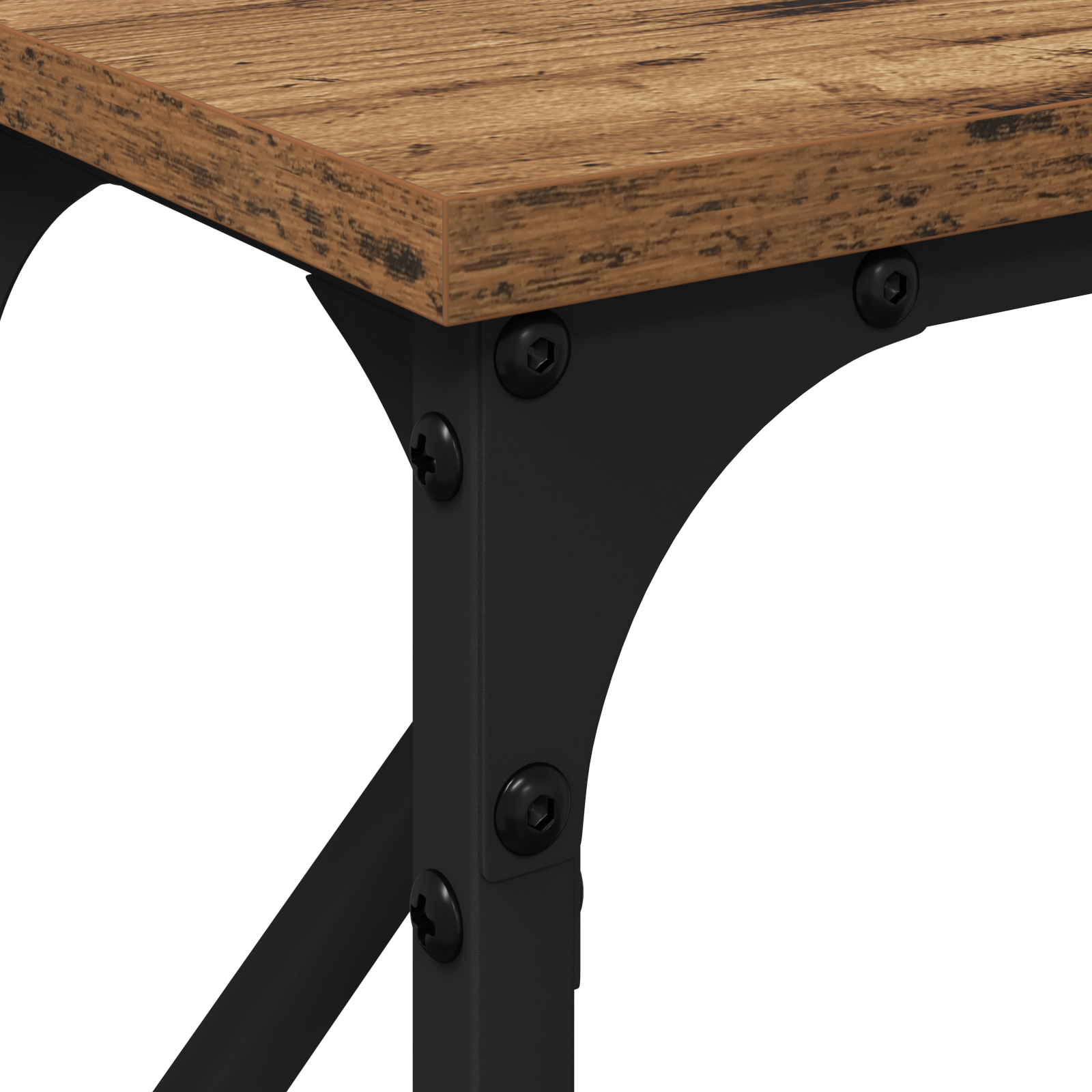 Console Table Old Wood 140x23x75 cm Engineered Wood - Image 7