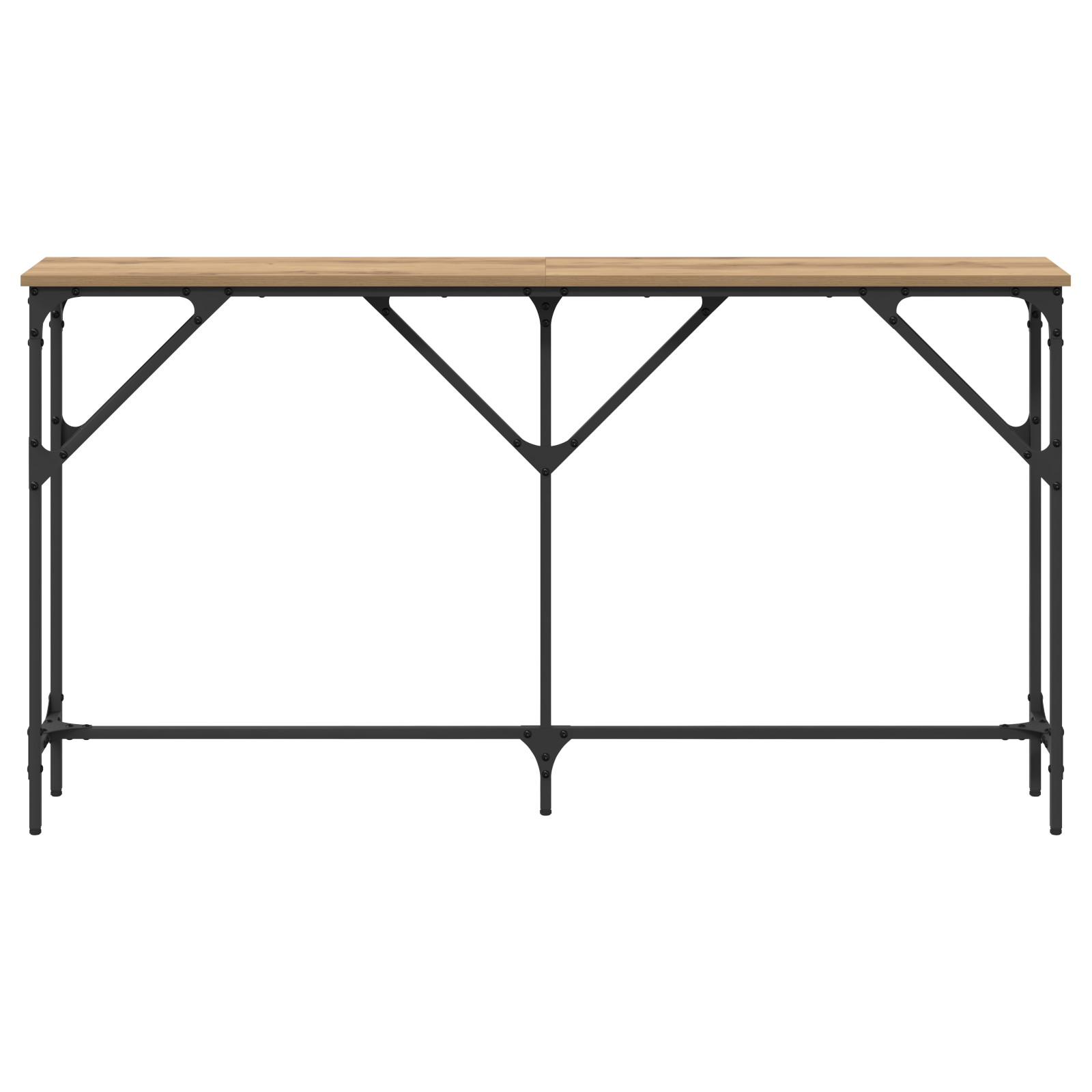 Console Table Artisan Oak 140x23x75 cm Engineered Wood - Image 4