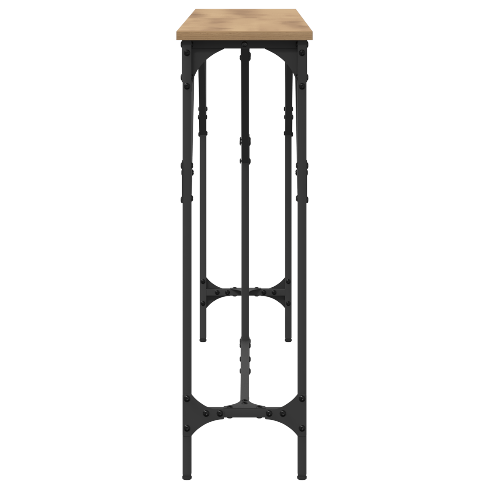 Console Table Artisan Oak 140x23x75 cm Engineered Wood - Image 5