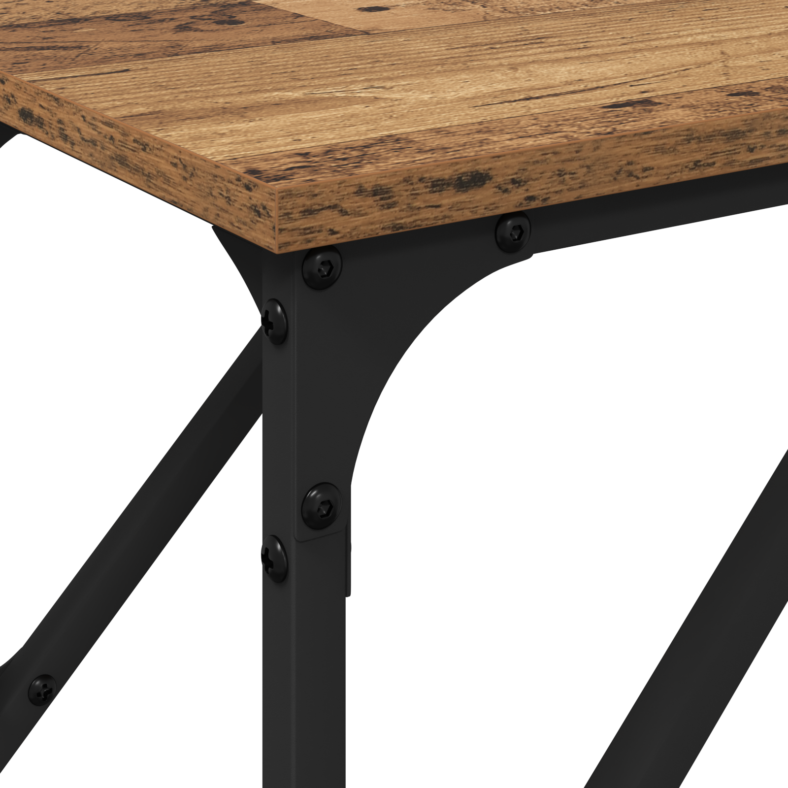 Console Table Old Wood 200x29x75 cm Engineered Wood - Image 7