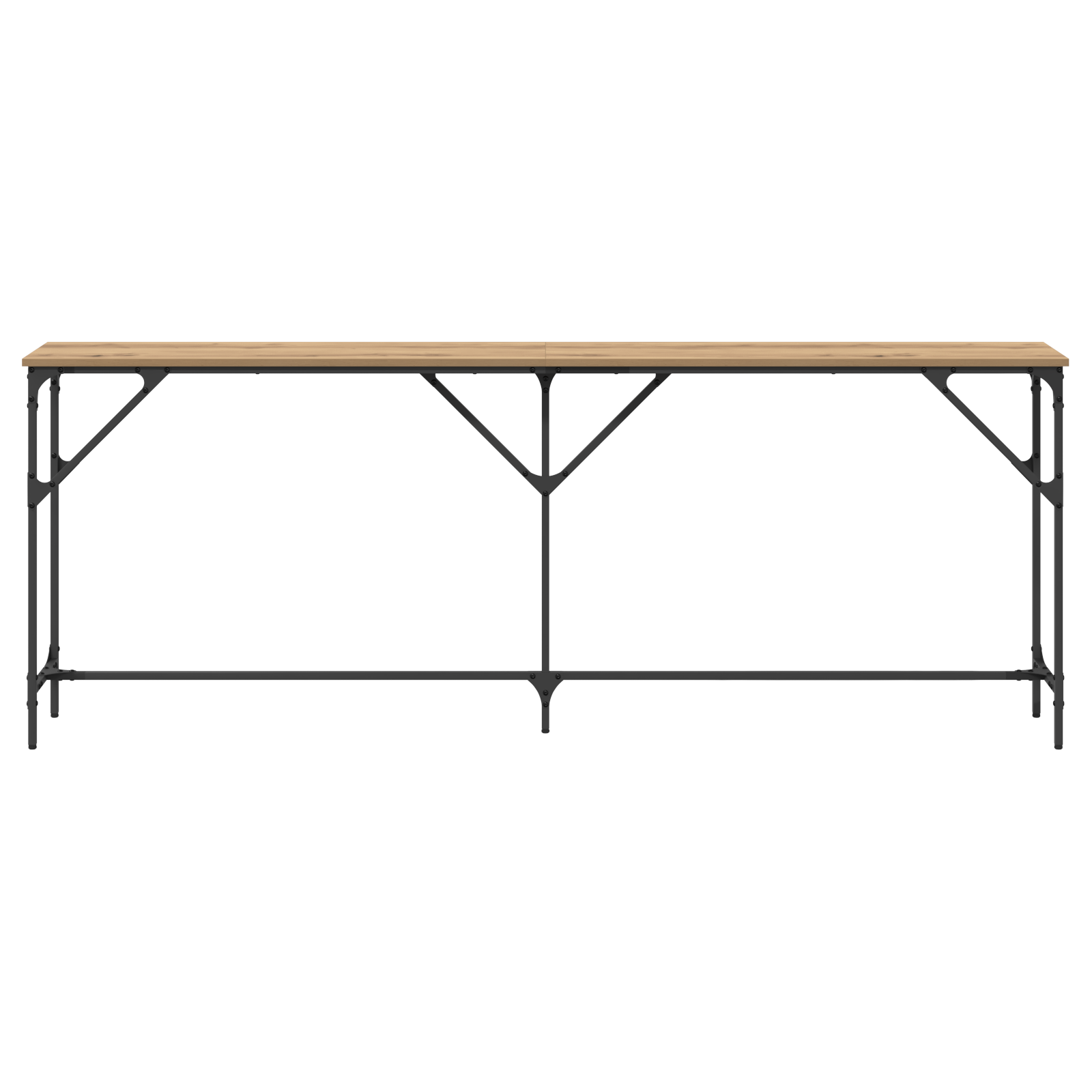 Console Table Artisan Oak 200x29x75 cm Engineered Wood - Image 4