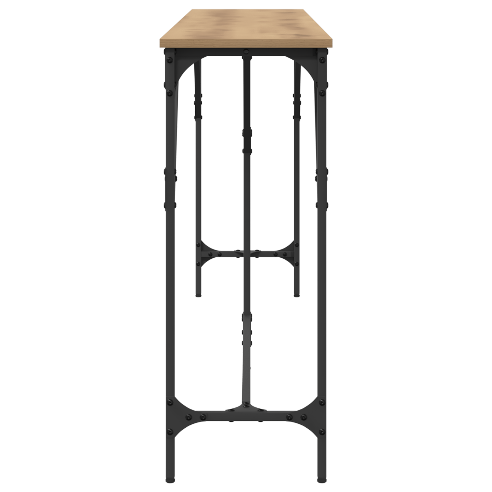 Console Table Artisan Oak 200x29x75 cm Engineered Wood - Image 5