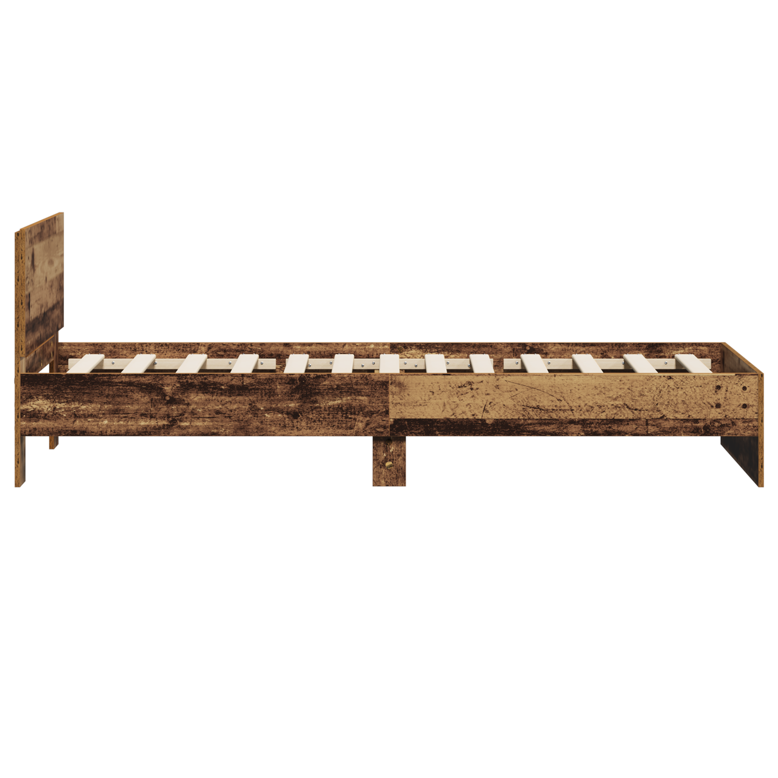 Bed Frame Old Wood 90x200 cm Engineered Wood - Image 7
