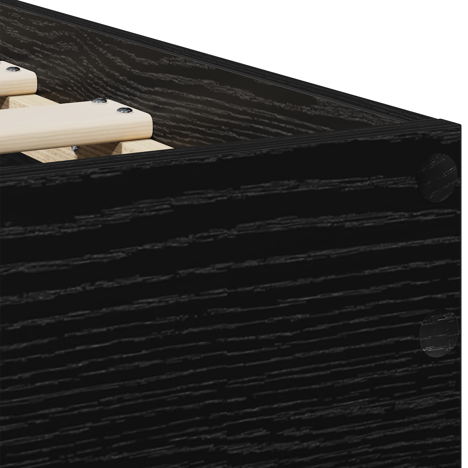 Bed Frame Black Oak 90x190 cm Engineered Wood - Image 10