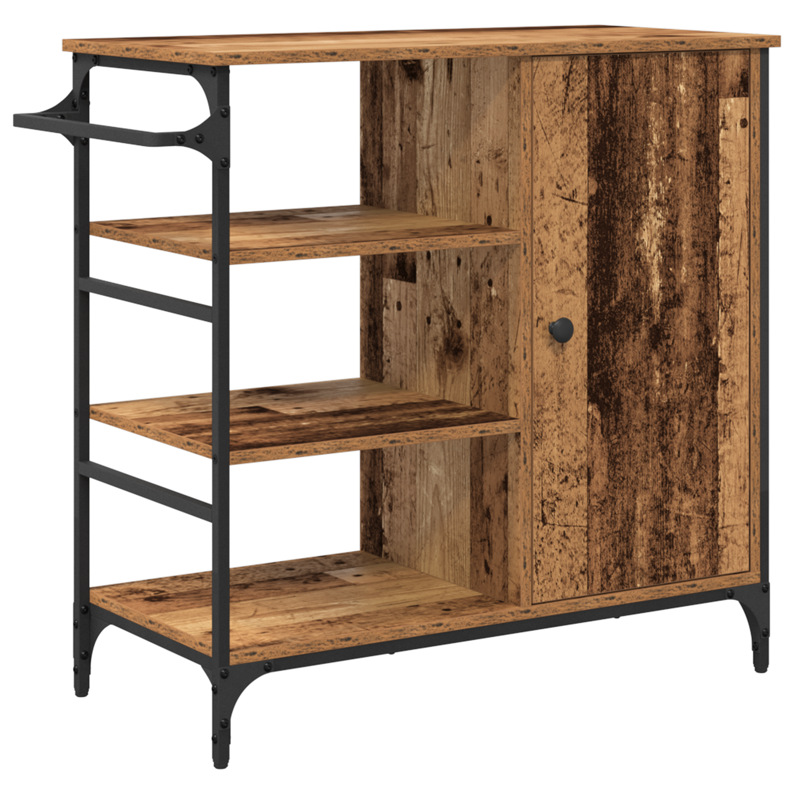 Kitchen Trolley Old Wood 87,5x38,5x84,5 cm Engineered Wood - Image 6