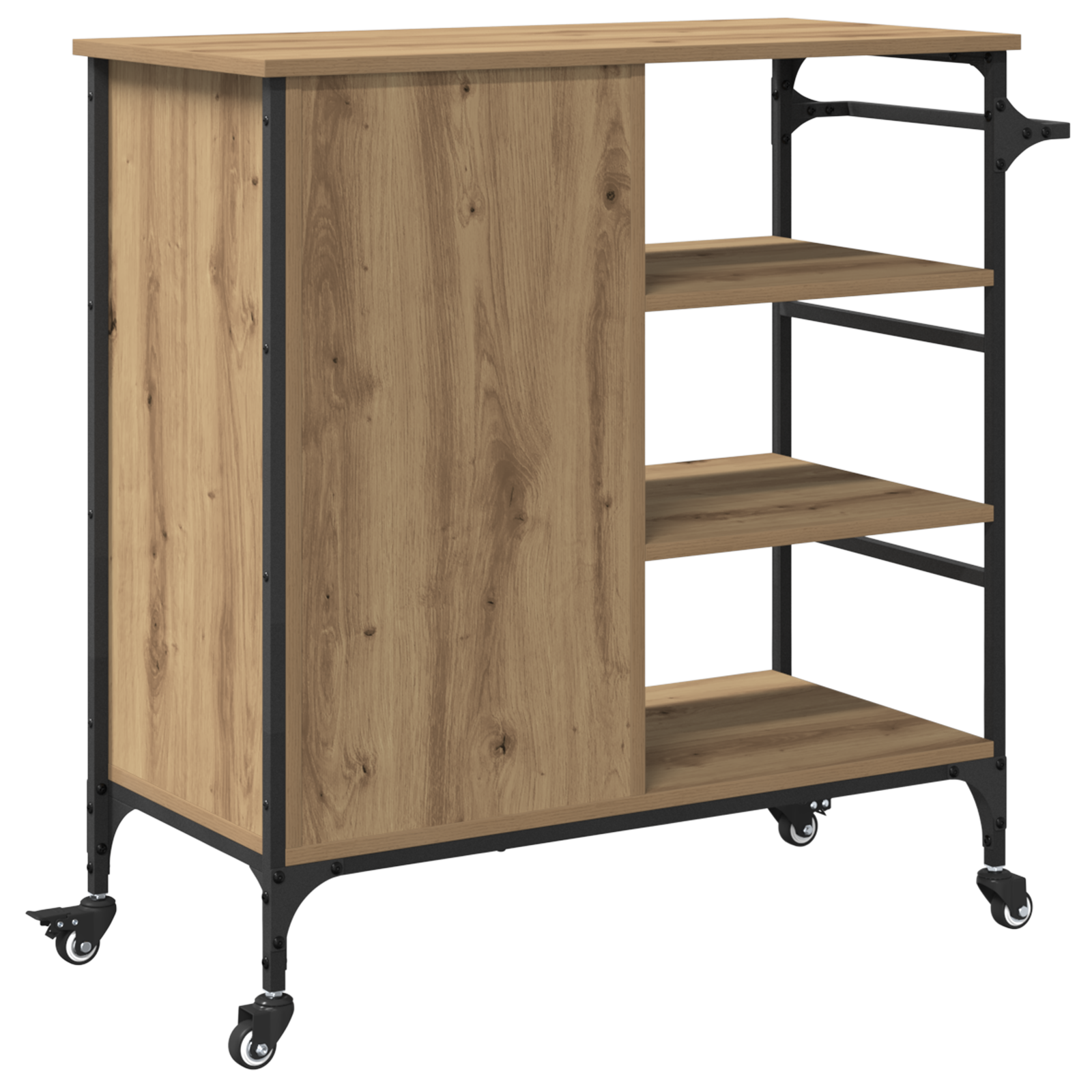 Kitchen Trolley Artisan Oak 87.5x38.5x84.5 cm Engineered Wood - Image 9