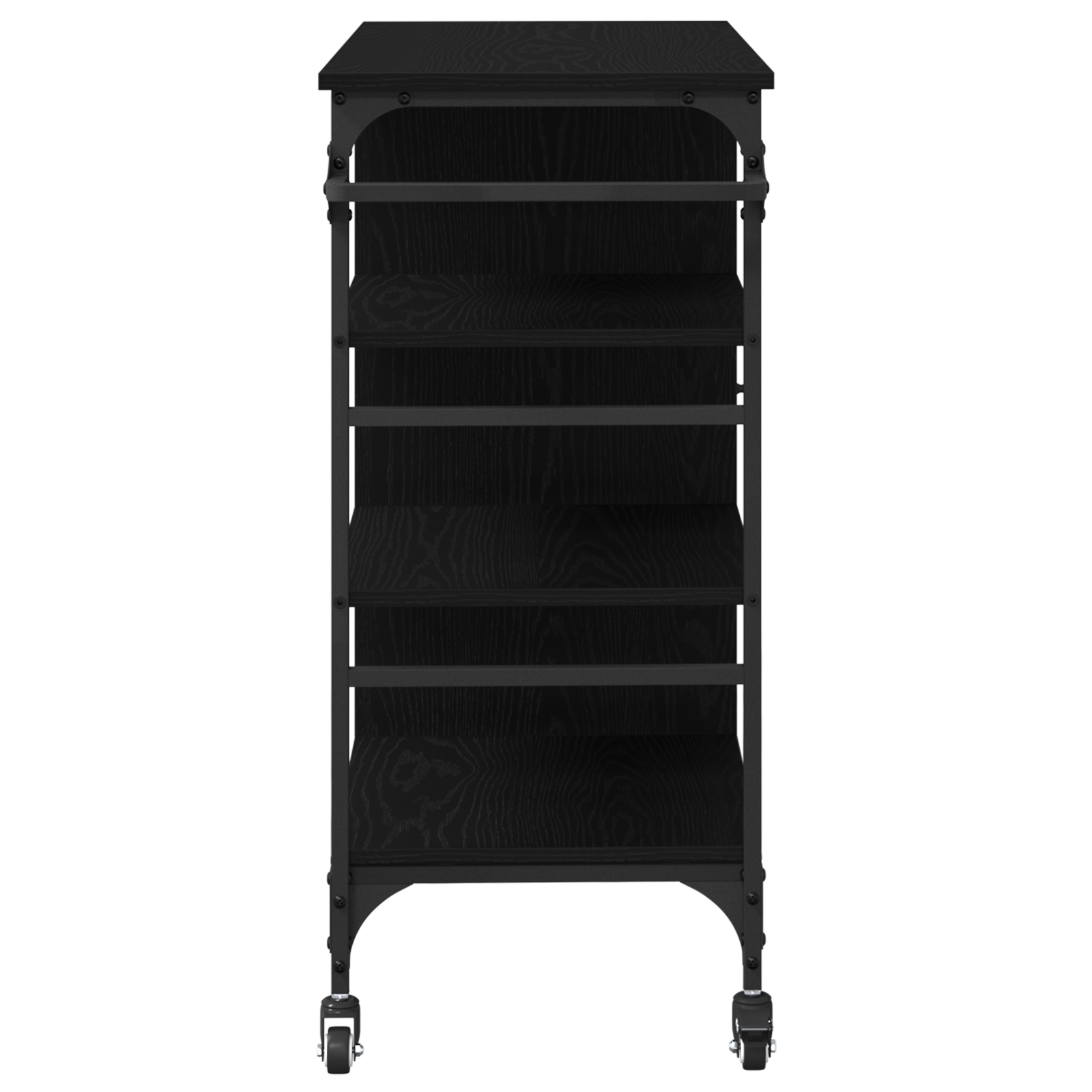 Kitchen Trolley Black Oak 87.5x38.5x84.5 cm Engineered Wood - Image 8