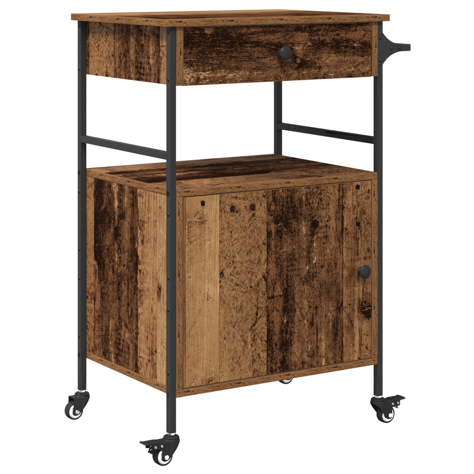  vidaXL Konyhai Kocsi Öreg Fa 56x43x89.5 cm Pektáfa akciós termékkép 1