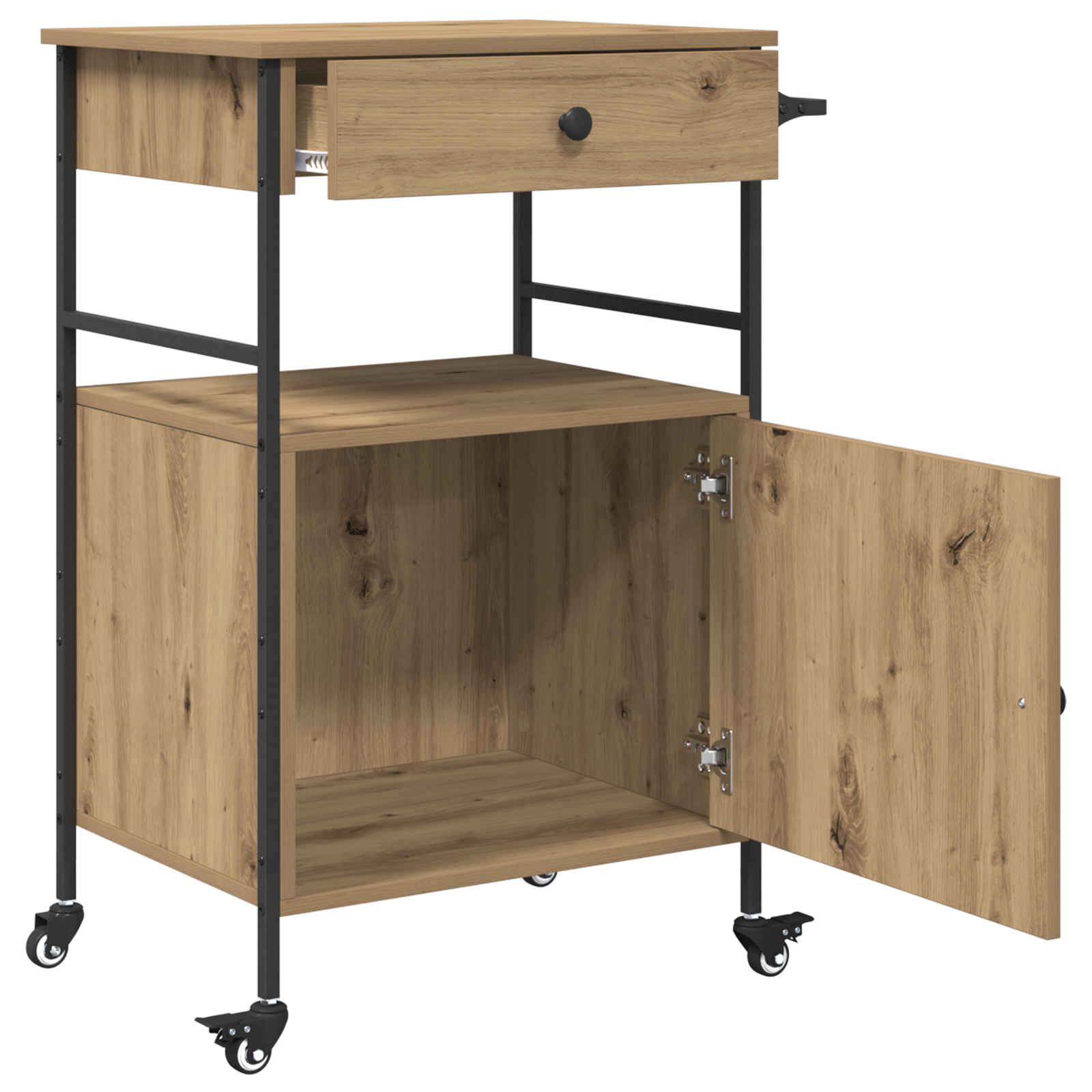 Kitchen Trolley Artisan Oak 56x43x89.5 cm Engineered Wood - Image 5