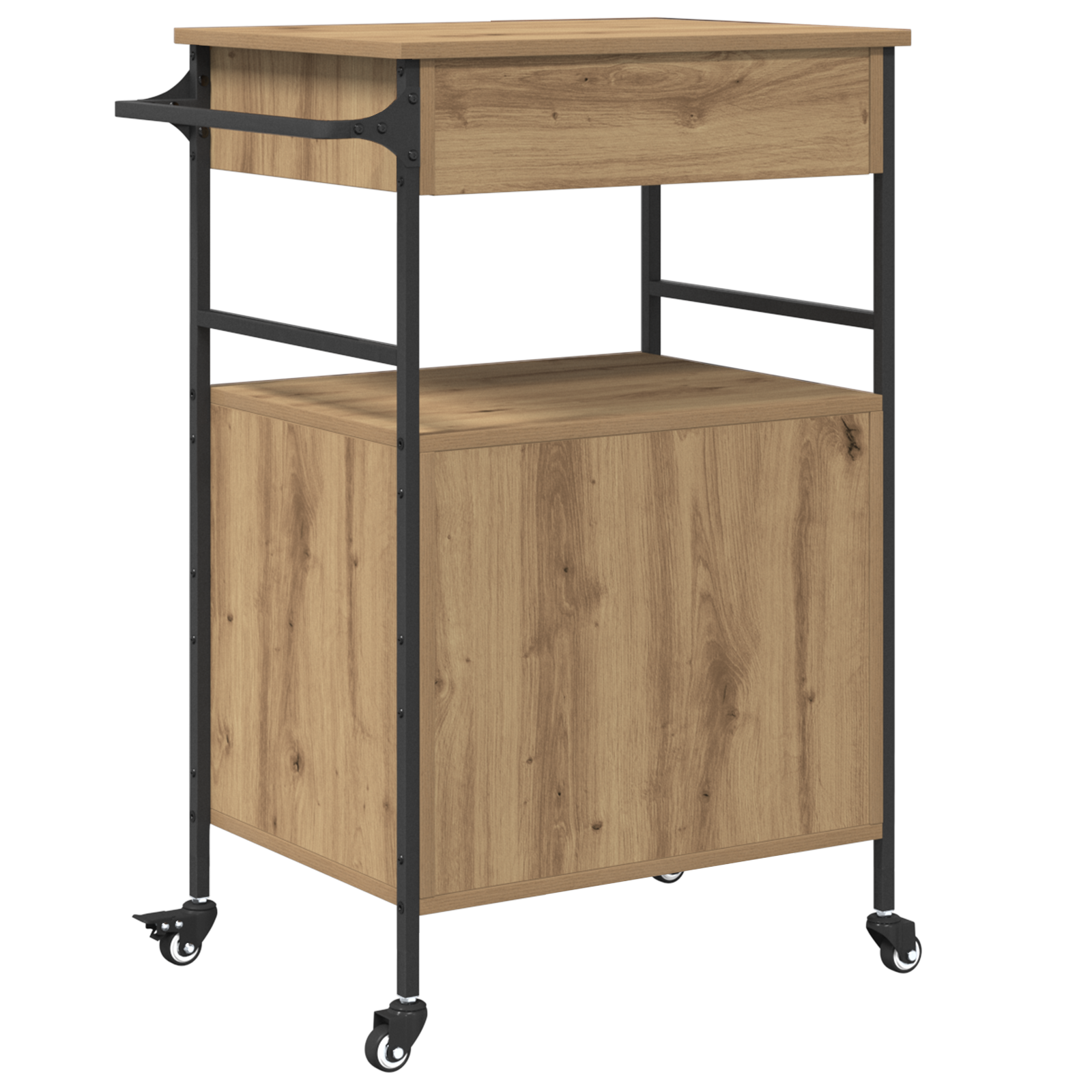 Kitchen Trolley Artisan Oak 56x43x89.5 cm Engineered Wood - Image 9