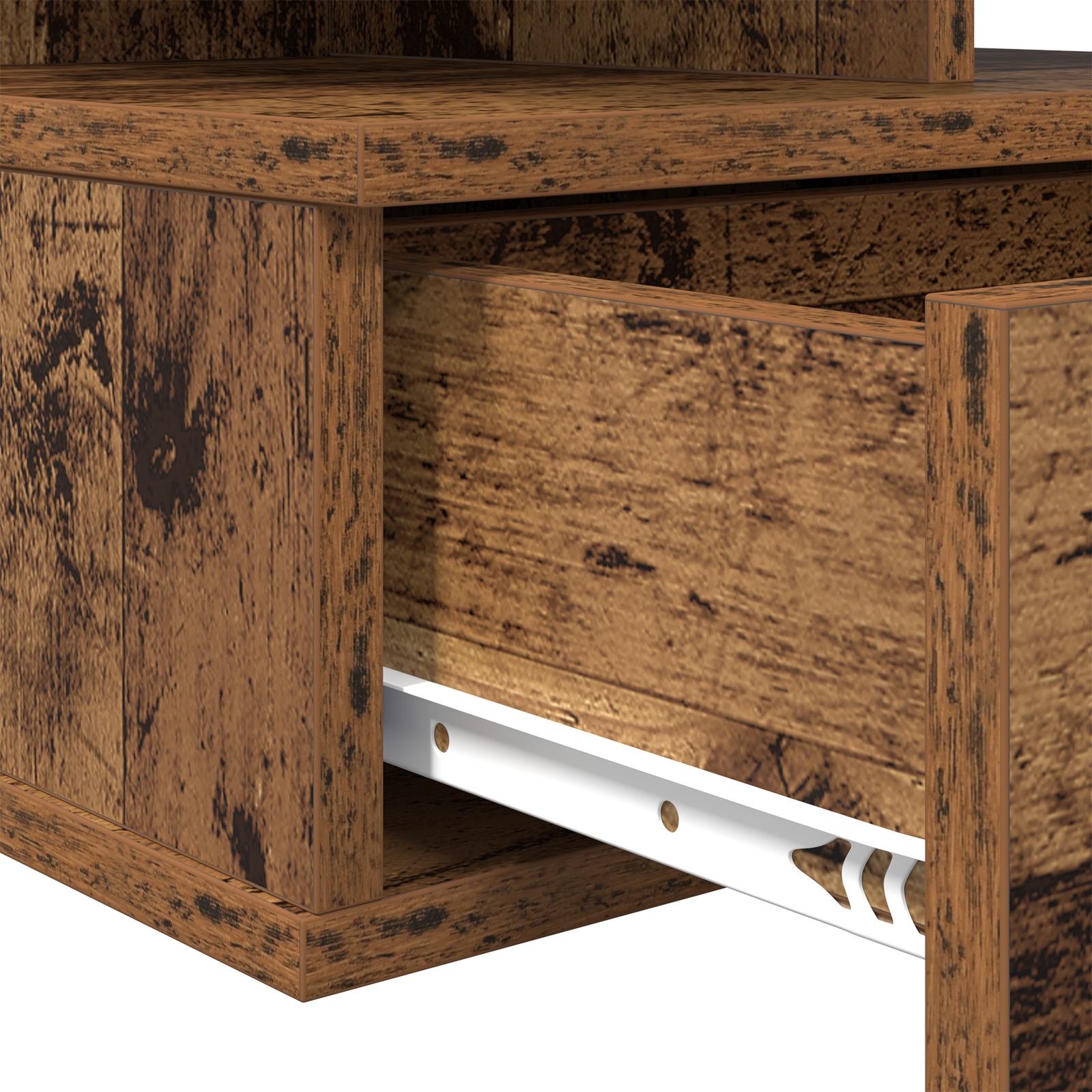 Floating Nightstand Old Wood 40x31x27 cm Engineered Wood - Image 9
