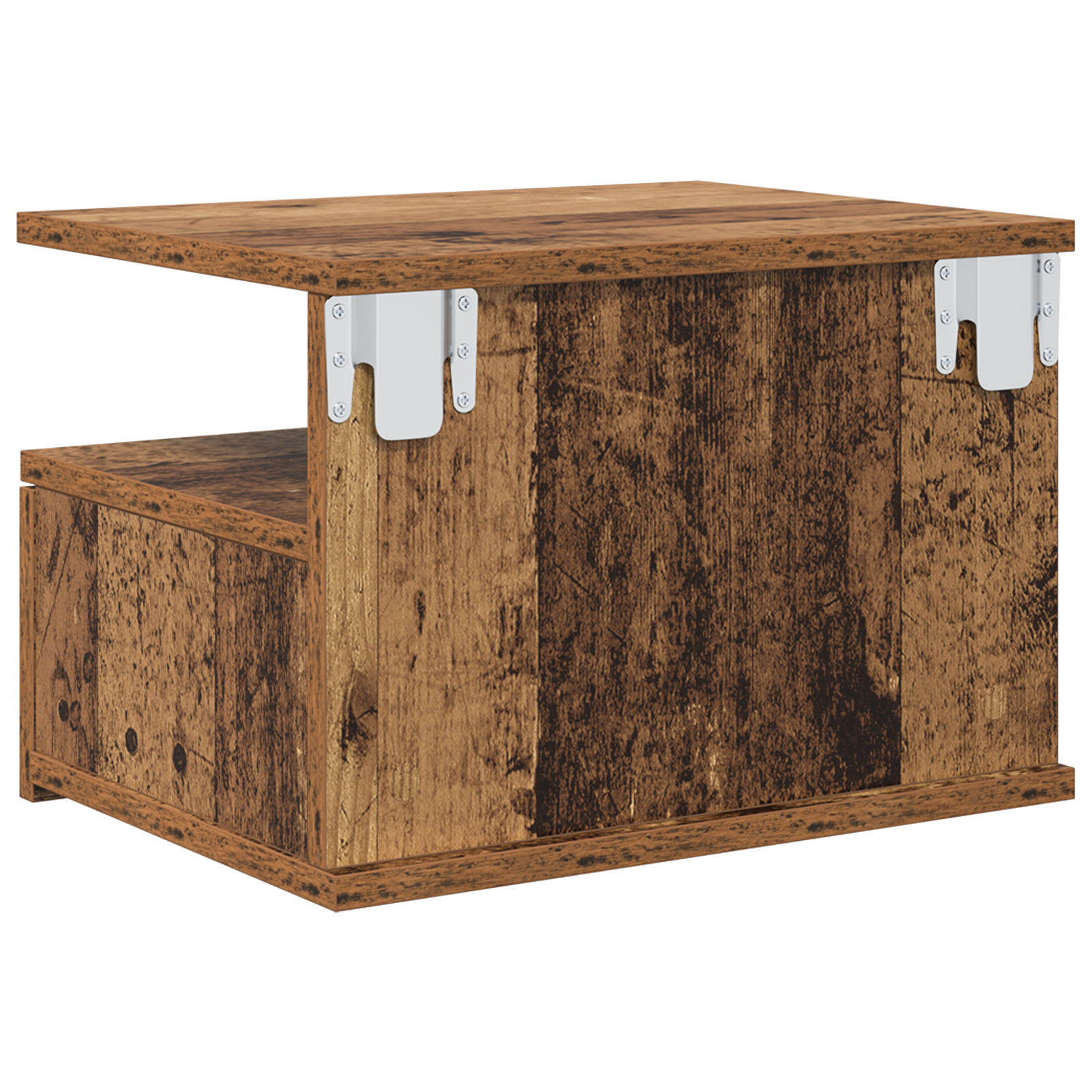 Floating Nightstand Old Wood 40x31x27 cm Engineered Wood - Image 8