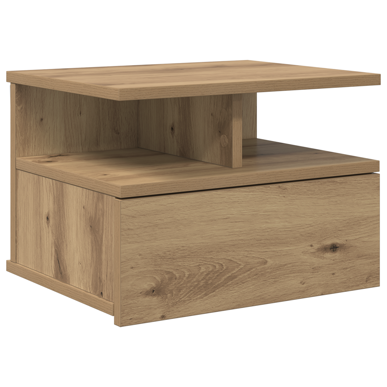  vidaXL Lebegő Éjjeli Szekrény Mesteri Tölgy 40x31x27 cm Szerelt Fa akciós termékkép 1