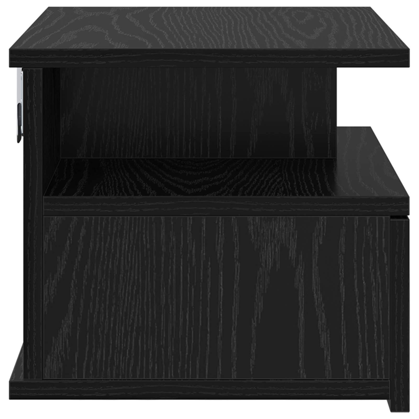 Floating Nightstand Black Oak 40x31x27 cm Engineered Wood - Image 7