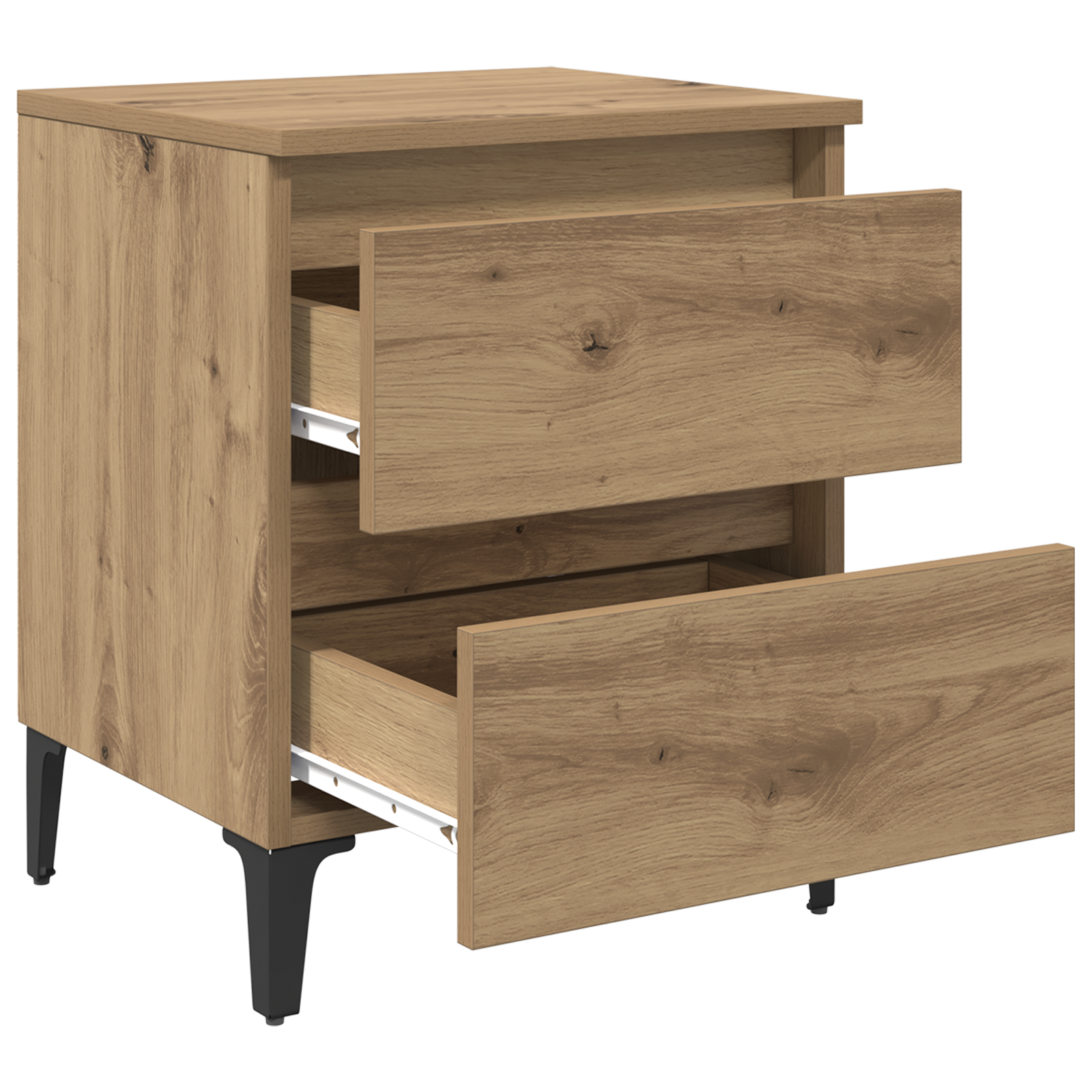 Bed Cabinets 2 pcs Artisan Oak 40x35x50 cm Engineered Wood - Image 5