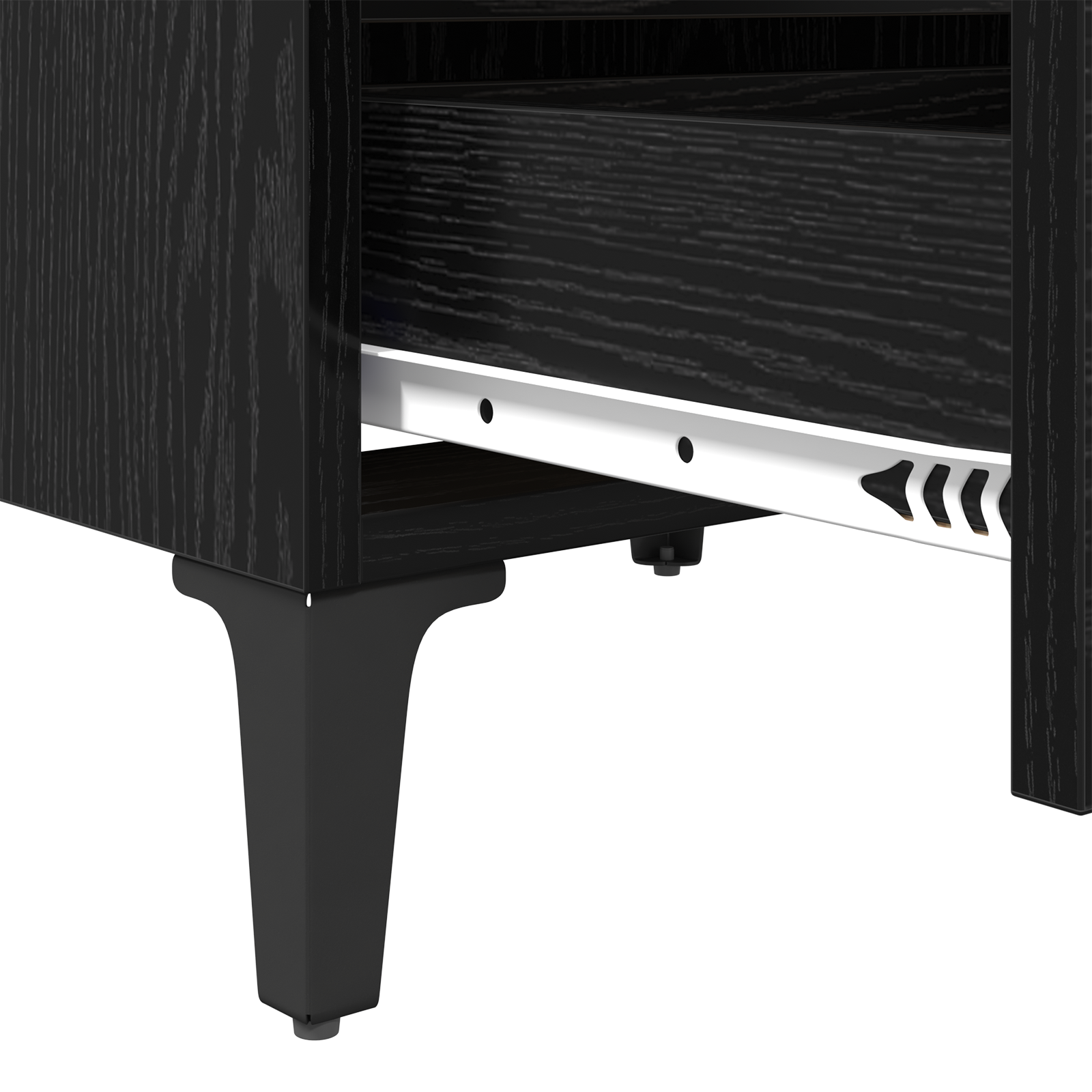 Bed Cabinet Black Oak 40x35x50 cm Engineered Wood - Image 9