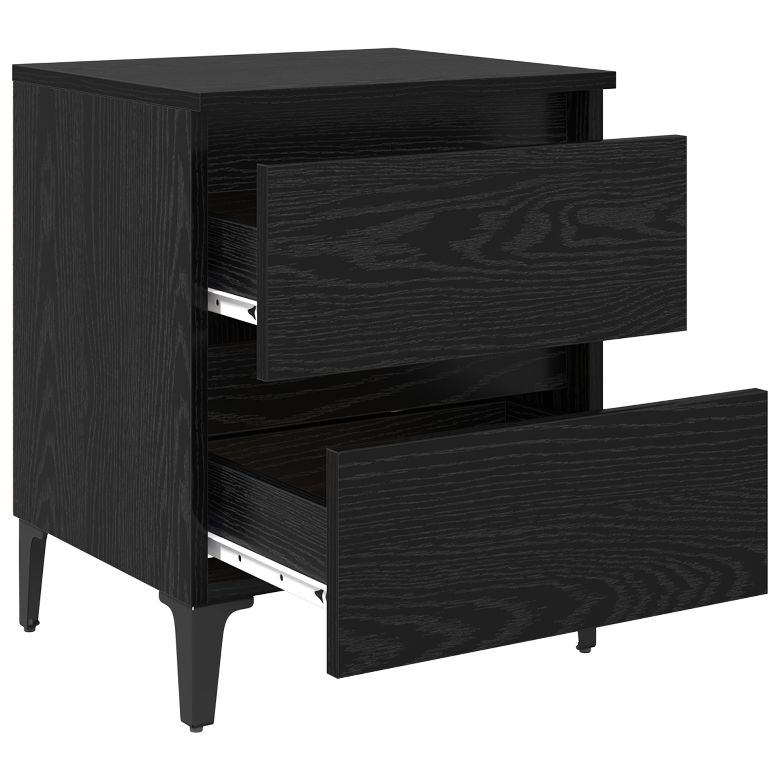 Bed Cabinets 2 pcs Black Oak 40x35x50 cm Engineered Wood - Image 5