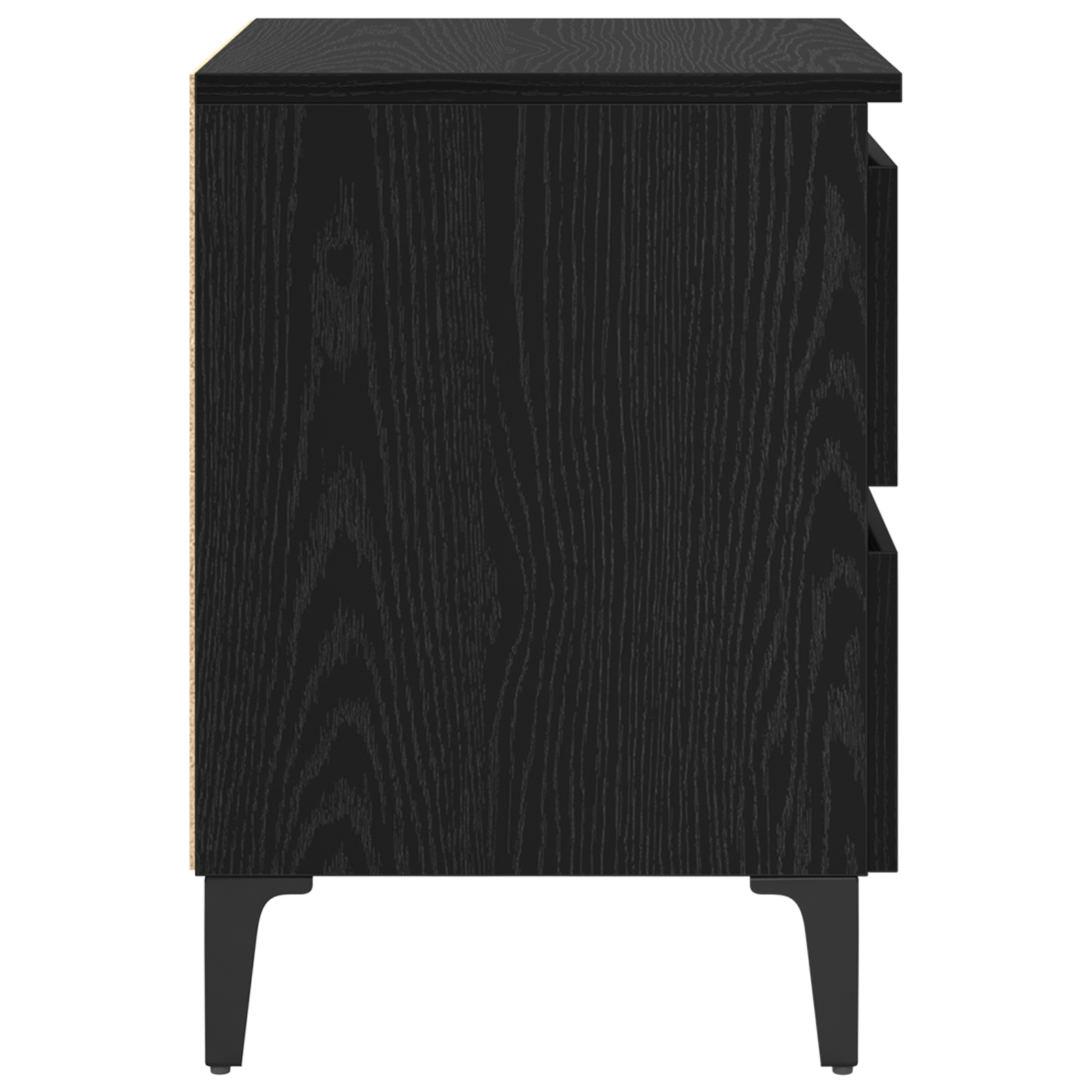 Bed Cabinets 2 pcs Black Oak 40x35x50 cm Engineered Wood - Image 7