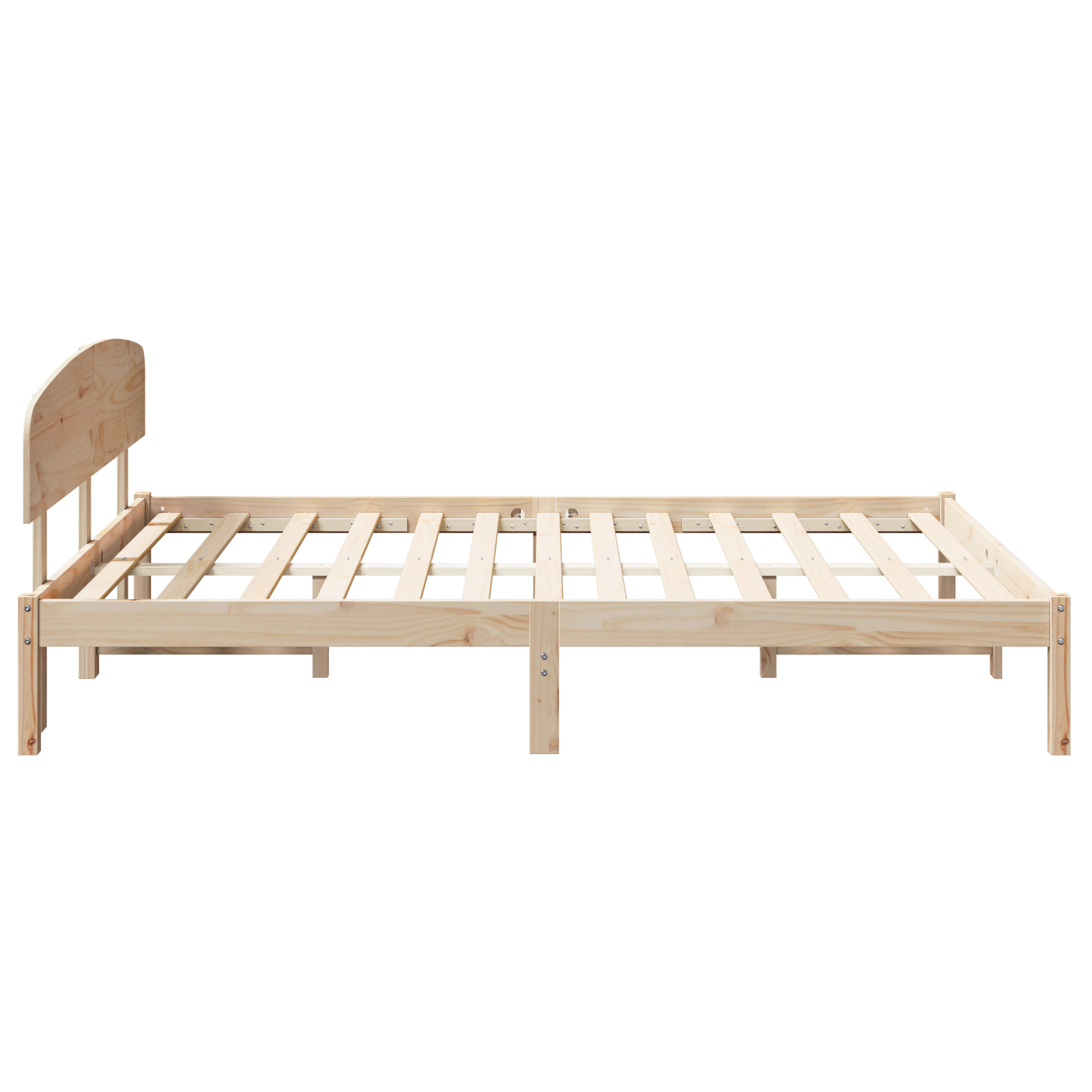 Bed Frame with Headboard 160x200 cm Solid Wood Pine - Image 7