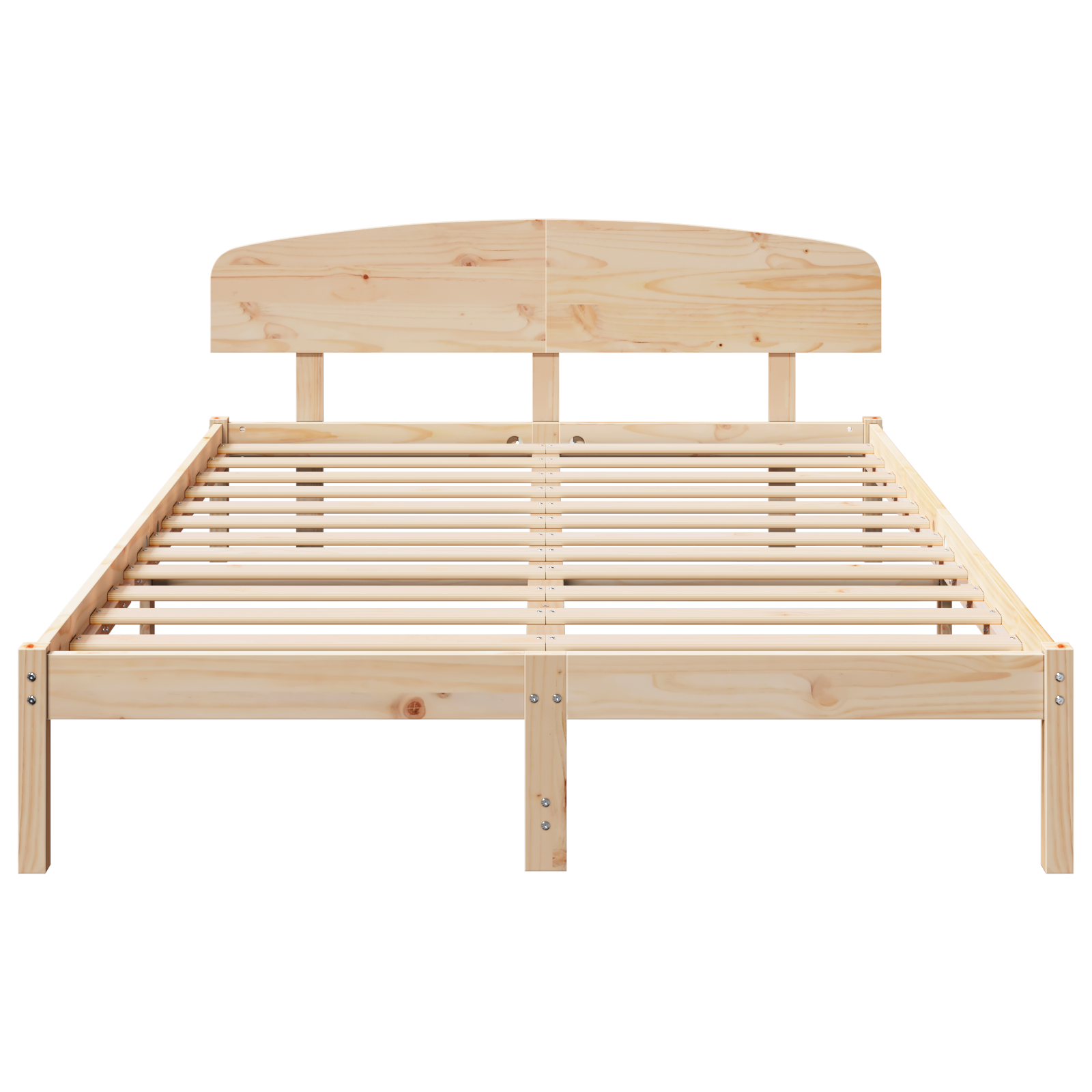 Bed Frame with Headboard 150x200 cm Solid Wood Pine - Image 6