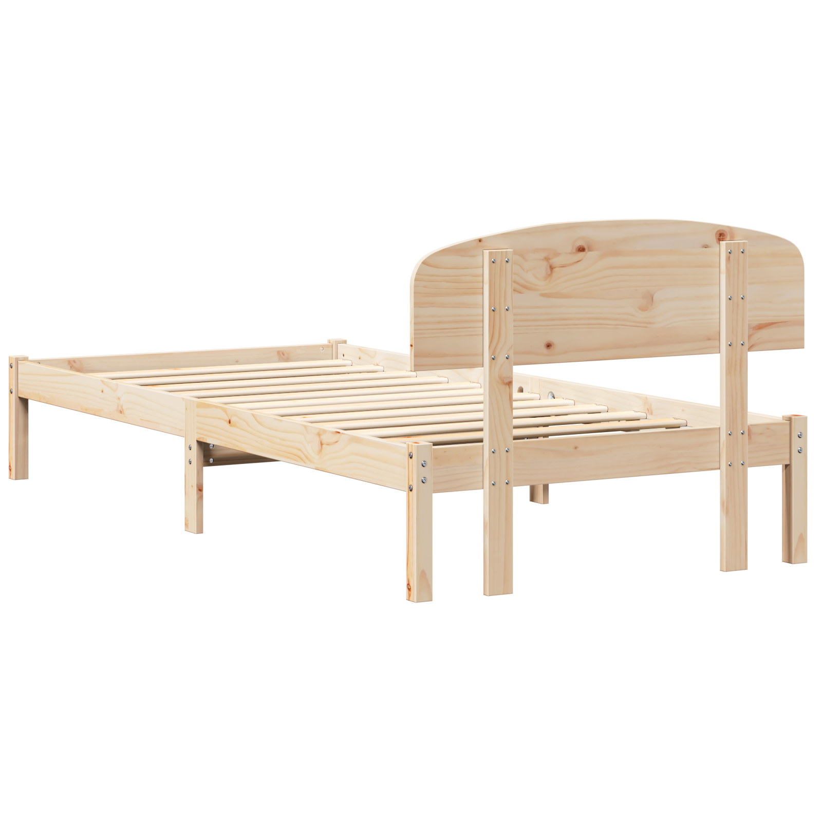 Bed Frame with Headboard 80x200 cm Solid Wood Pine - Image 8