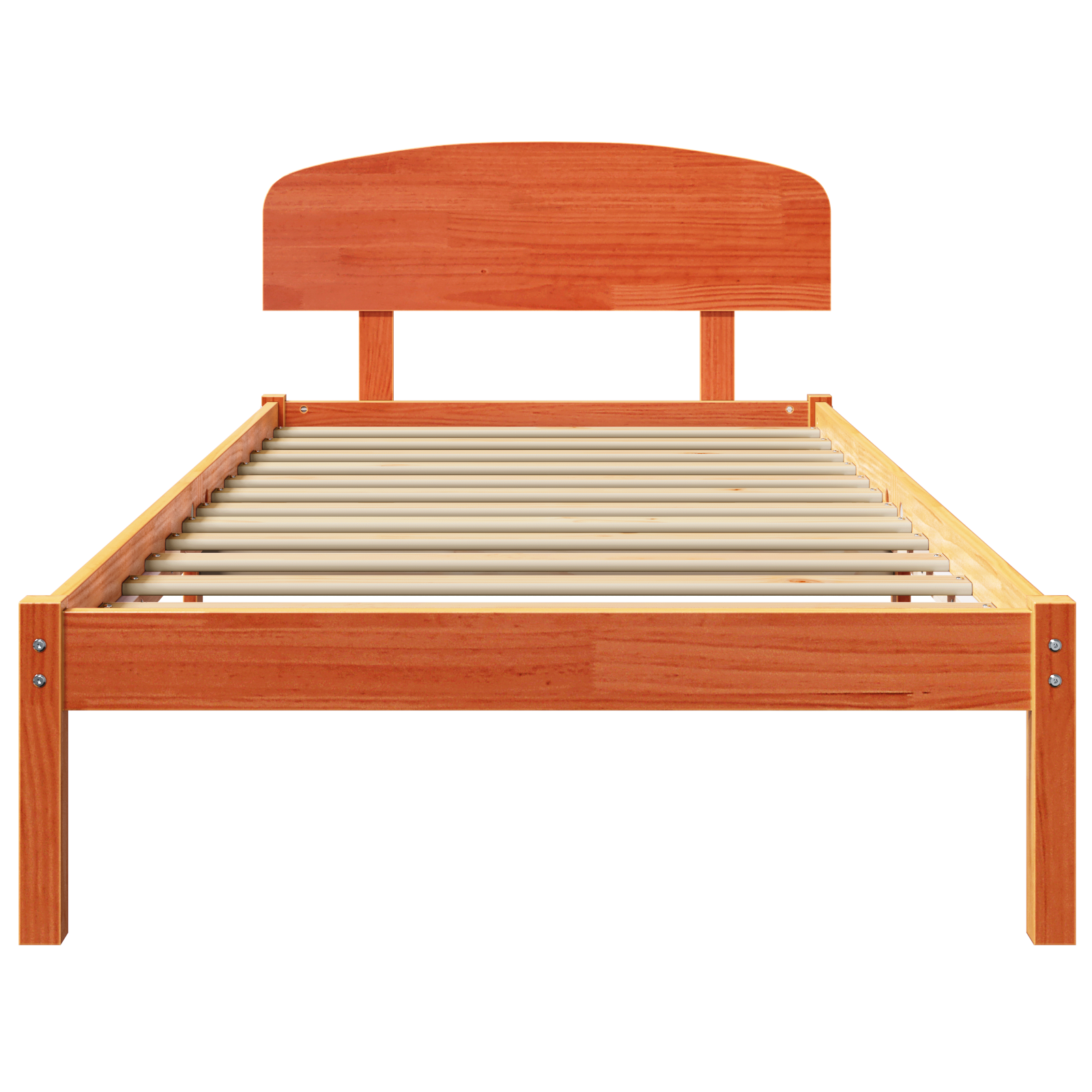 Bed Frame with Headboard Wax Brown 80x200 cm Solid Wood Pine - Image 6