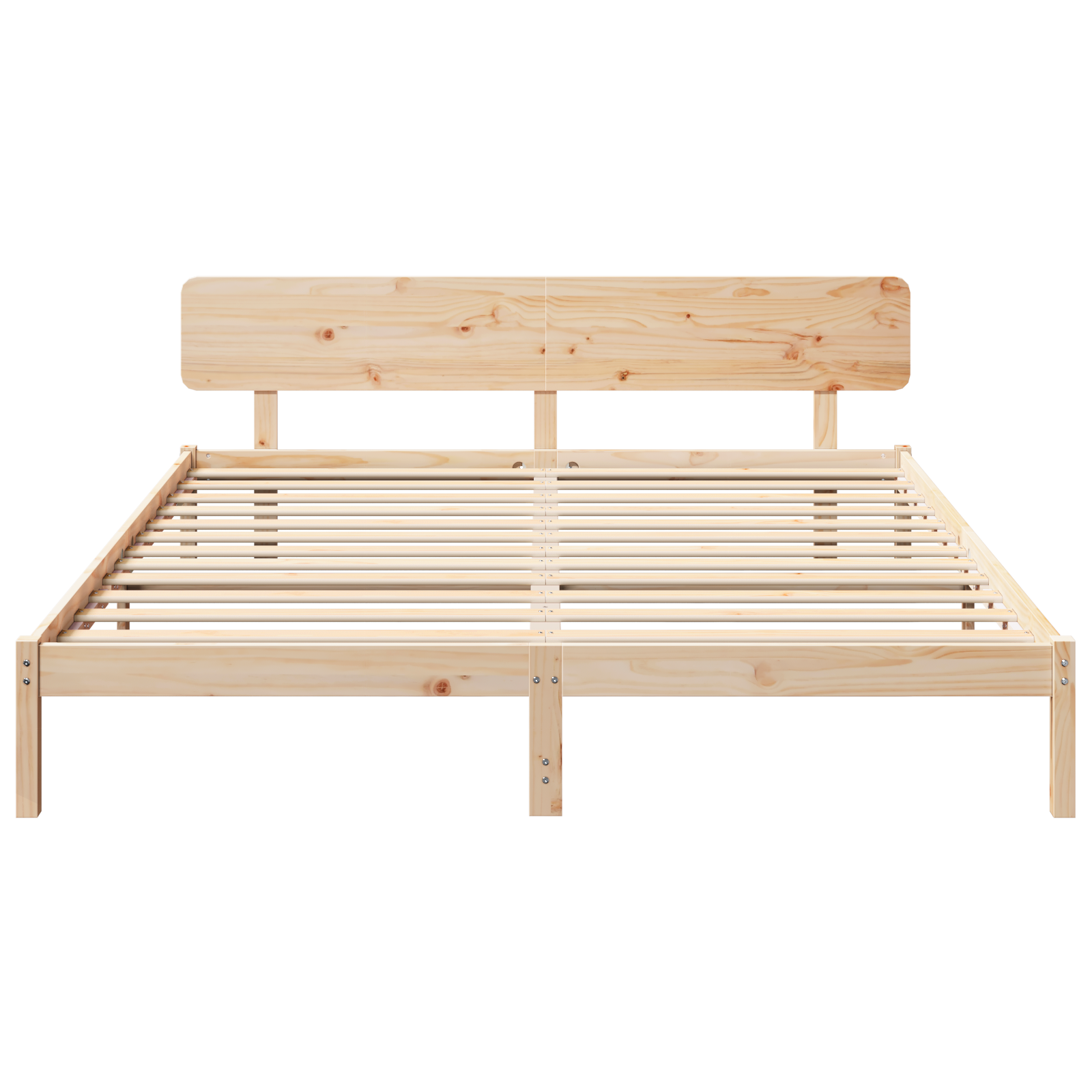 Bed Frame with Headboard 180x200 cm Solid Pine Wood - Image 6