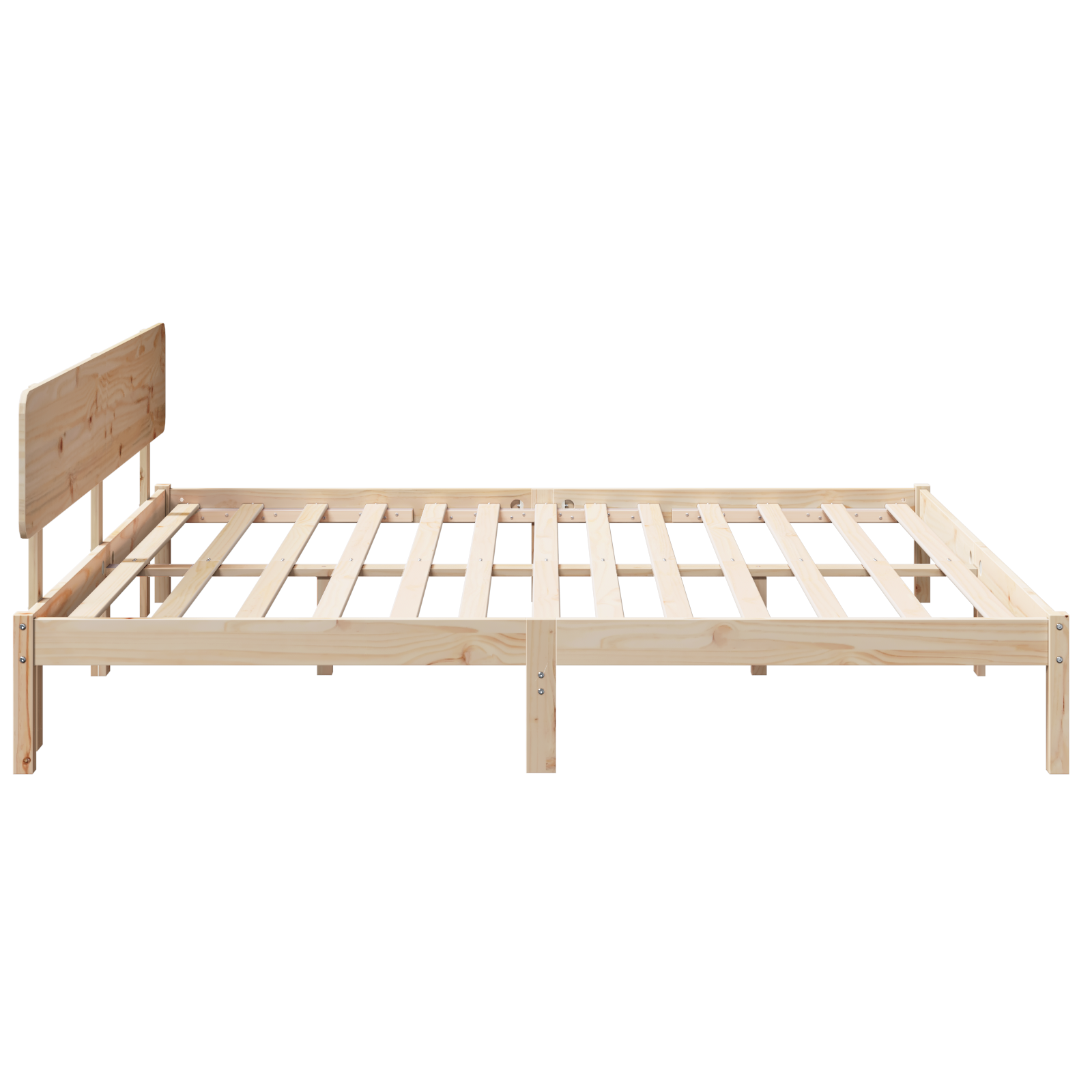 Bed Frame with Headboard 180x200 cm Solid Pine Wood - Image 7