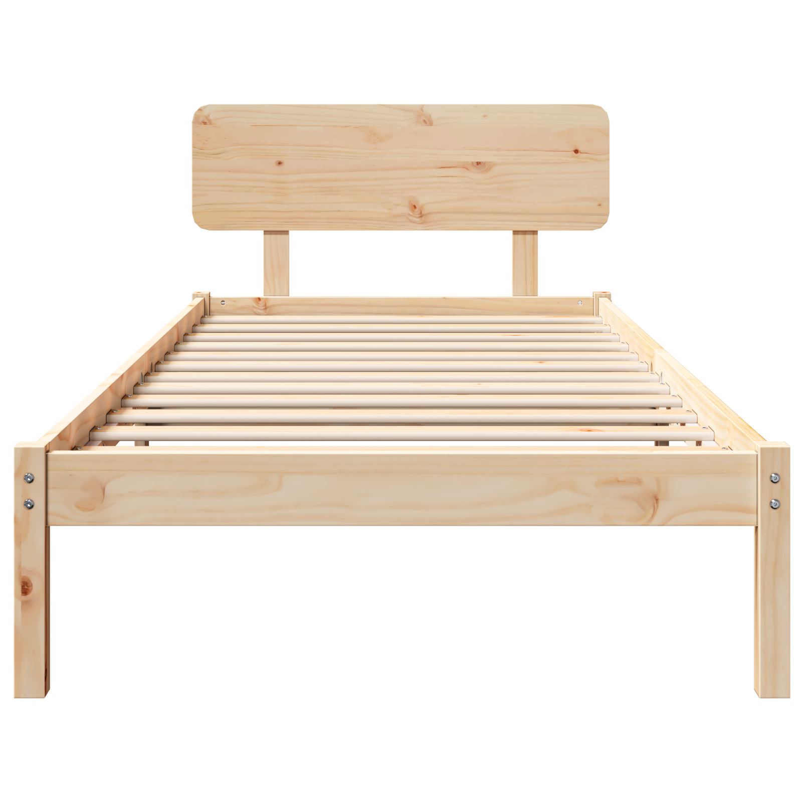 Bed Frame with Headboard 90x190 cm Solid Pine Wood - Image 6