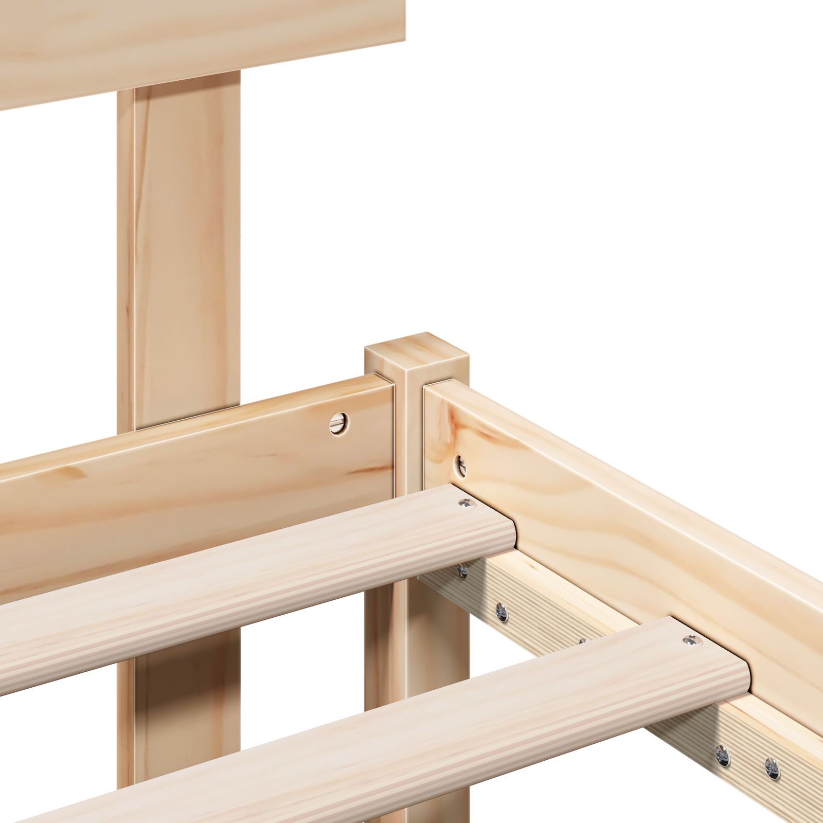 Bedframe met hoofdeinde Bruin 75 x 190 cm Massief grenenhout image 9